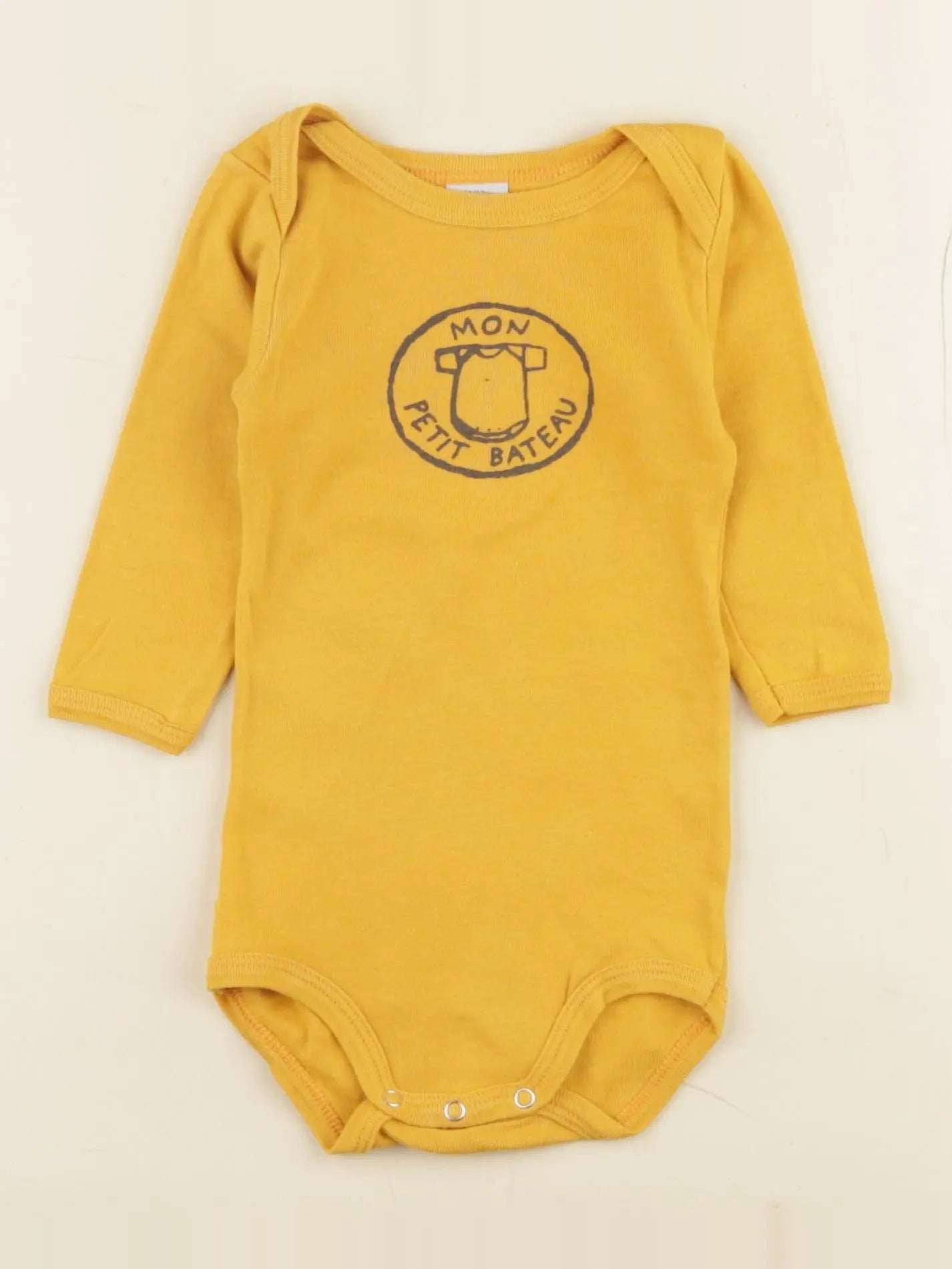 Petit Bateau - body jaune - 6 mois