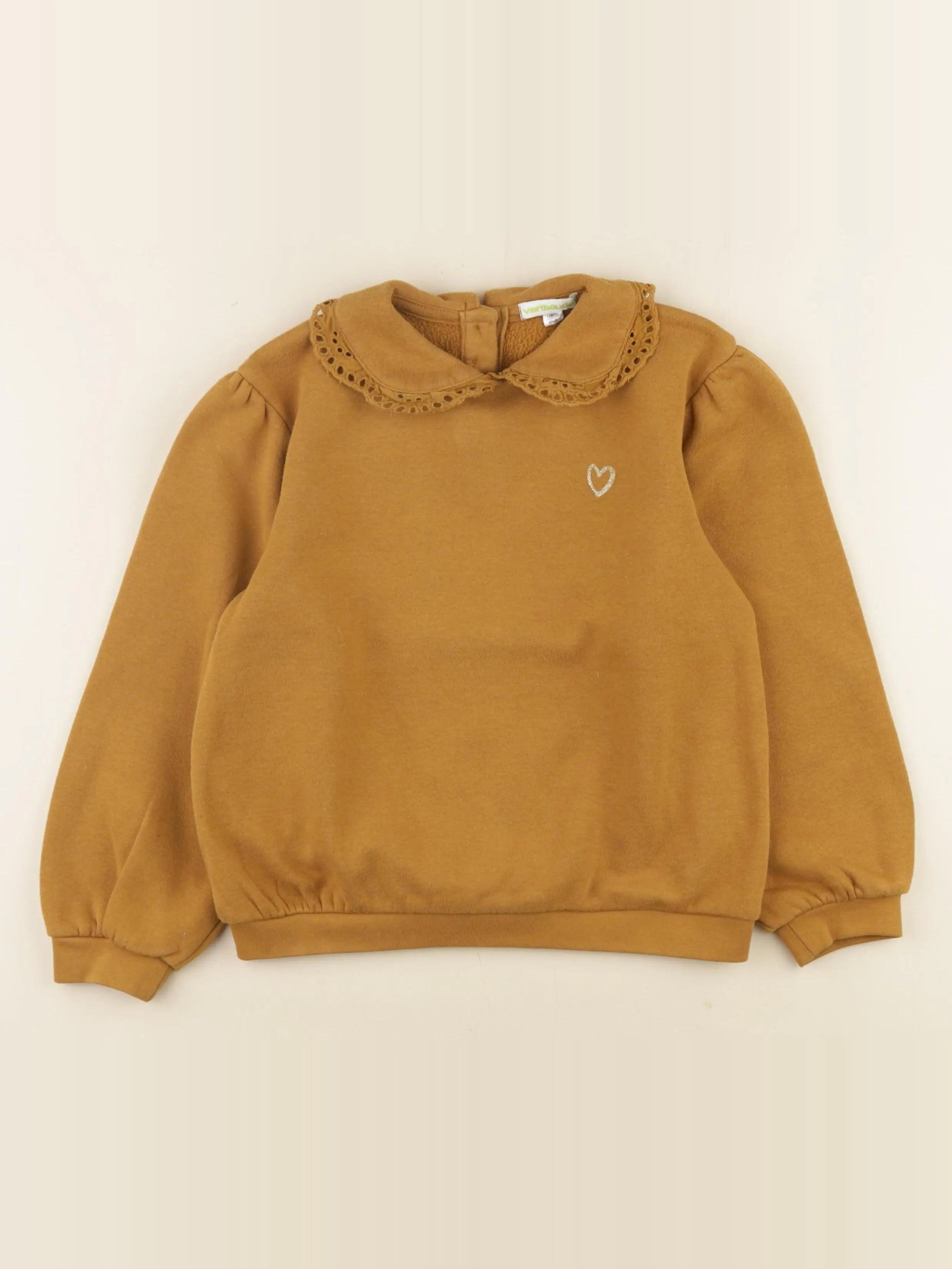 Vertbaudet - sweat marron - 8 ans