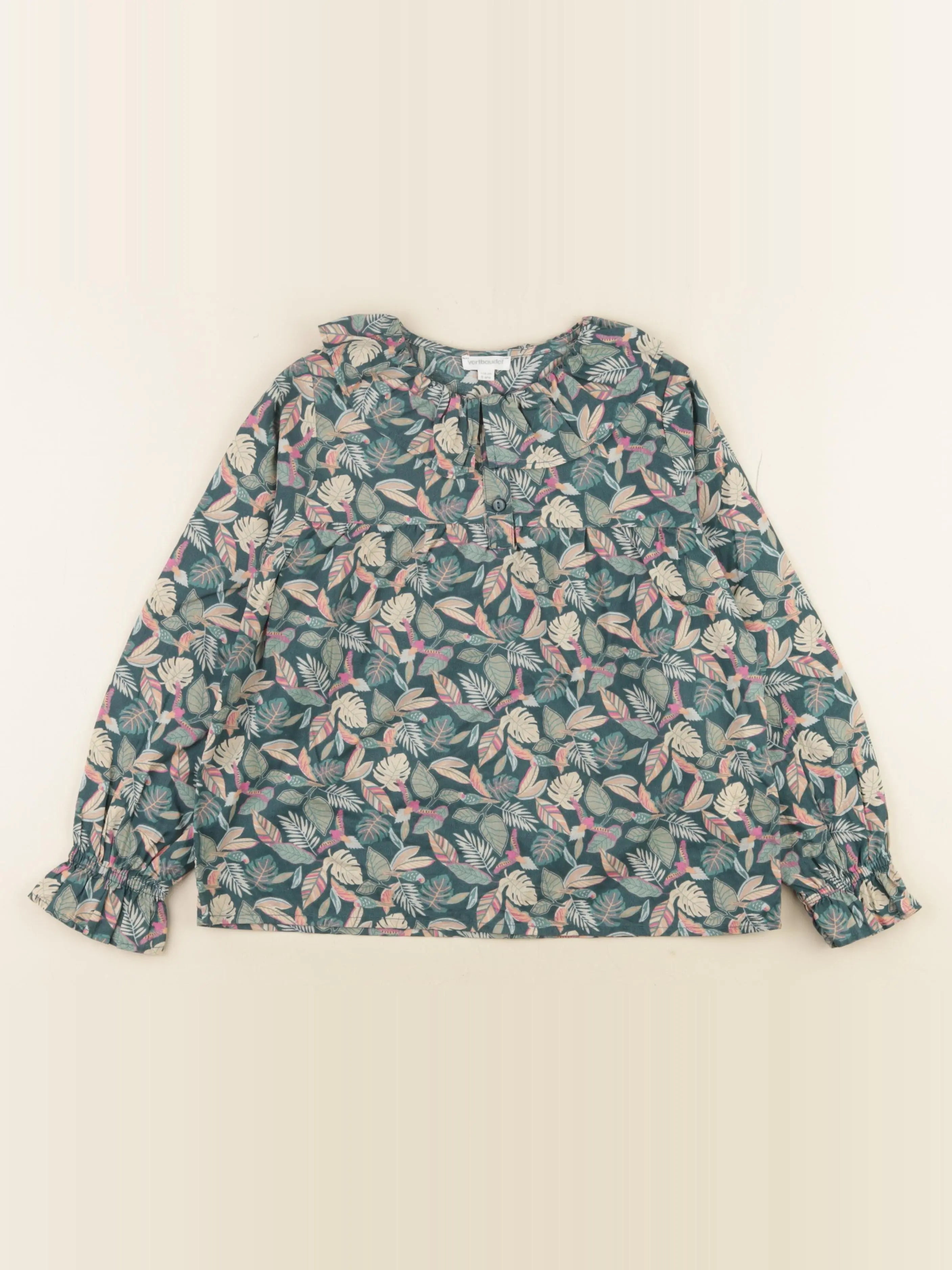 Vertbaudet - blouse rose, orange, multicolore - 8 ans