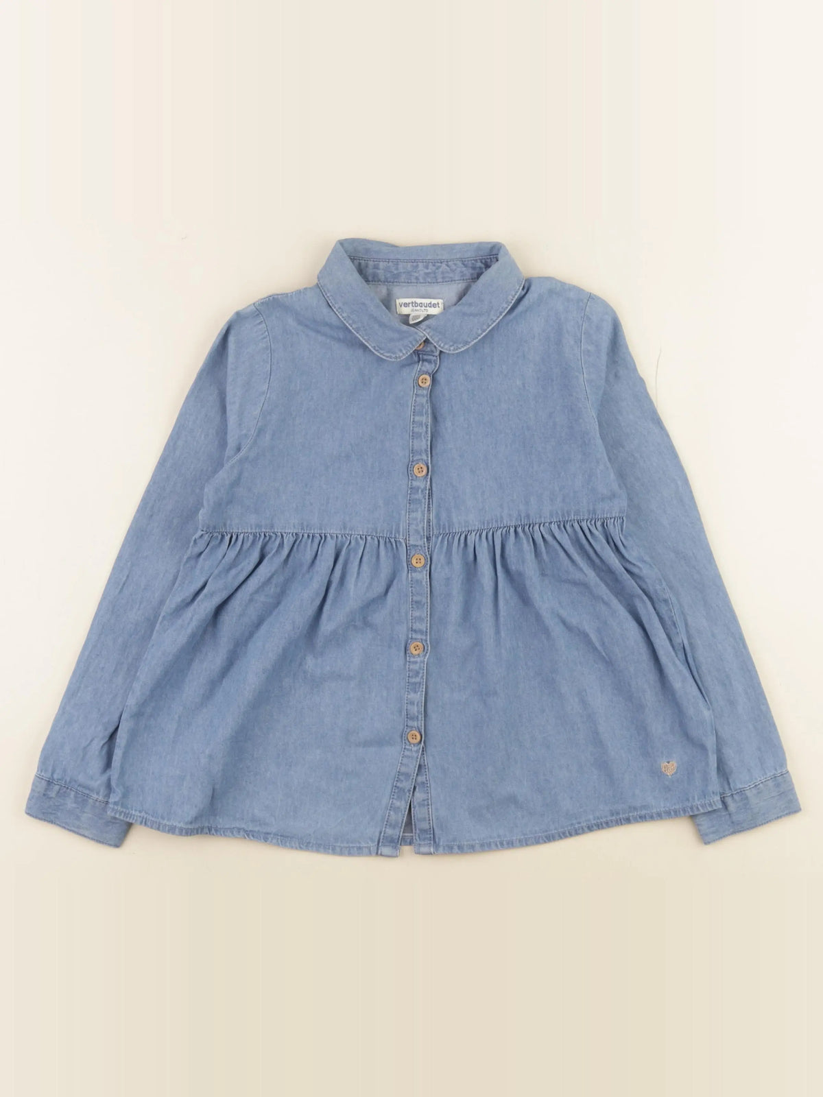 Vertbaudet - blouse bleu - 8 ans