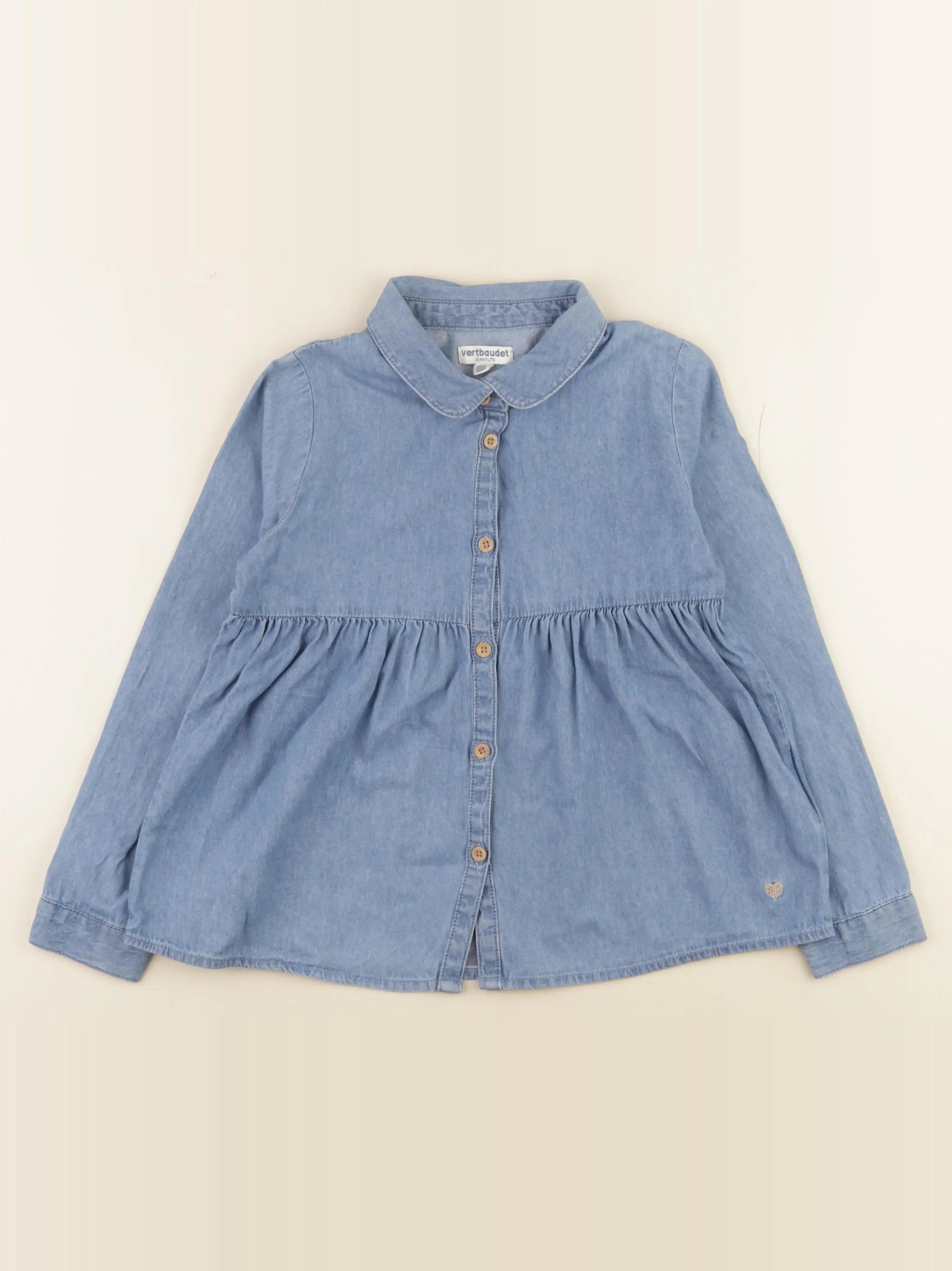 Vertbaudet - blouse bleu - 8 ans