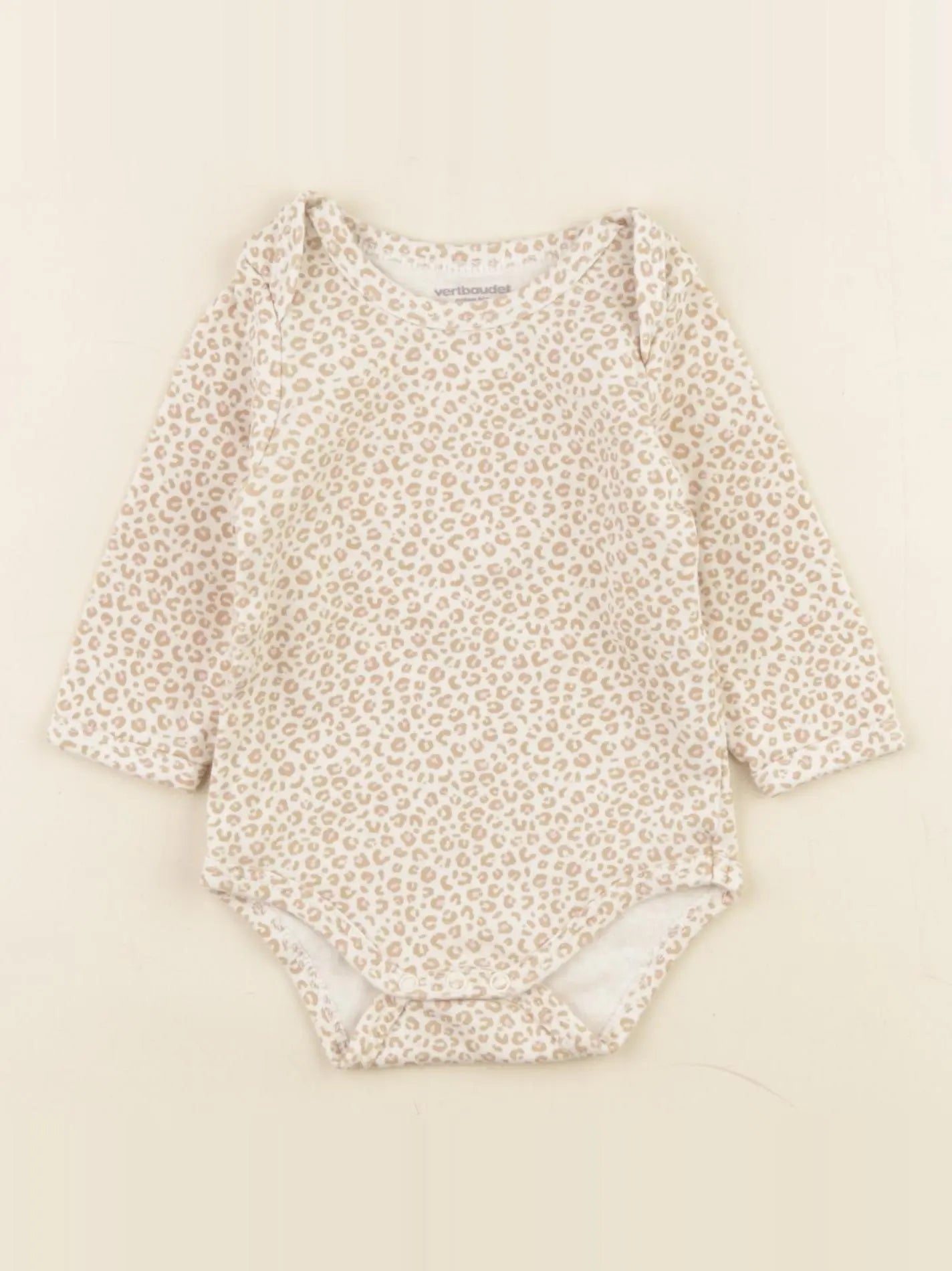 Vertbaudet - body beige - 6 mois