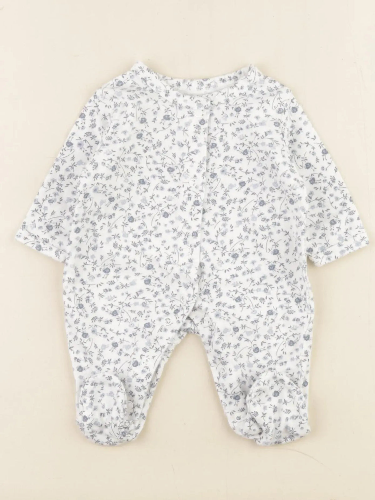Vertbaudet - pyjama coton bleu - 0 mois
