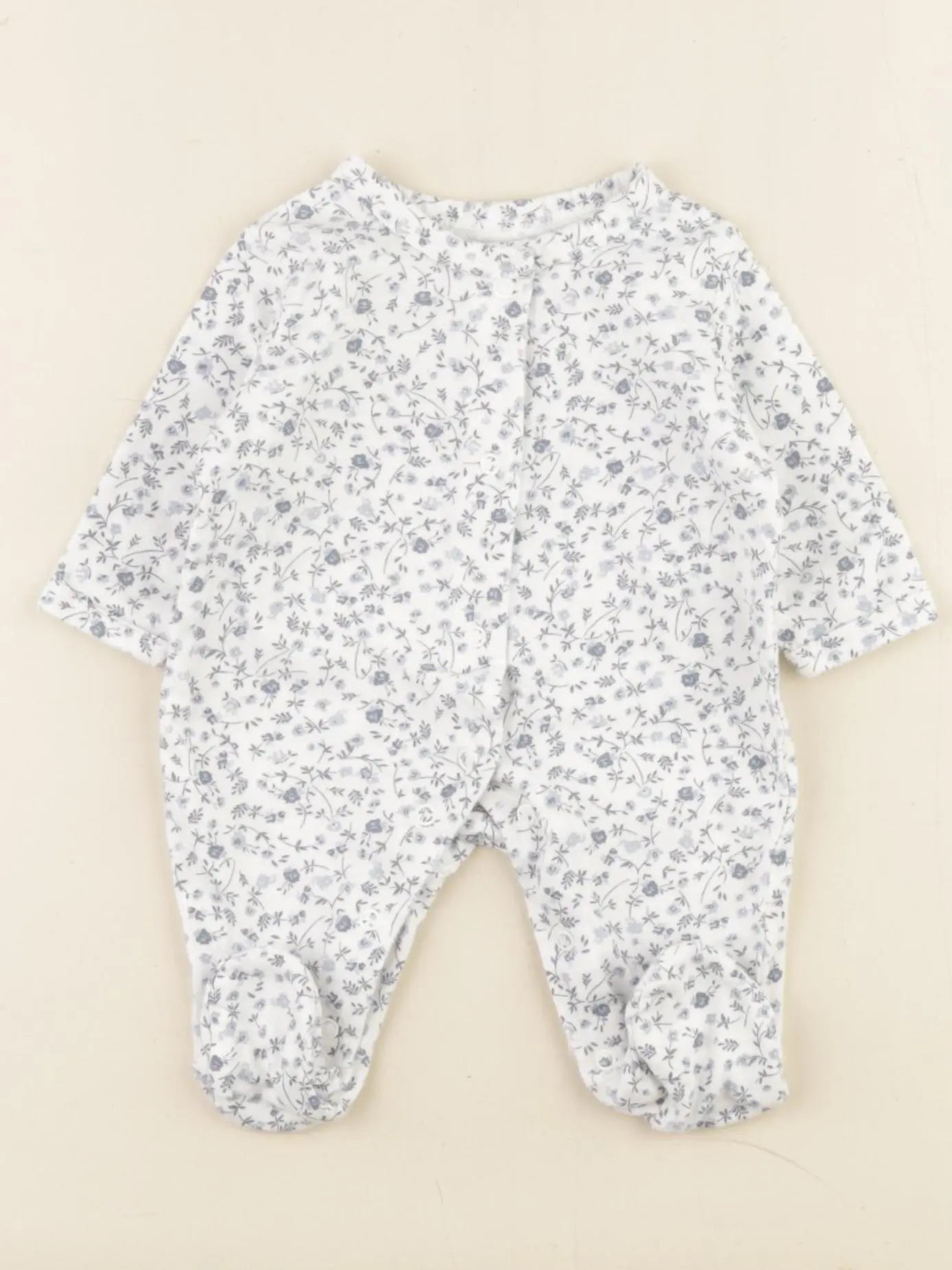 Vertbaudet - pyjama coton bleu - 0 mois