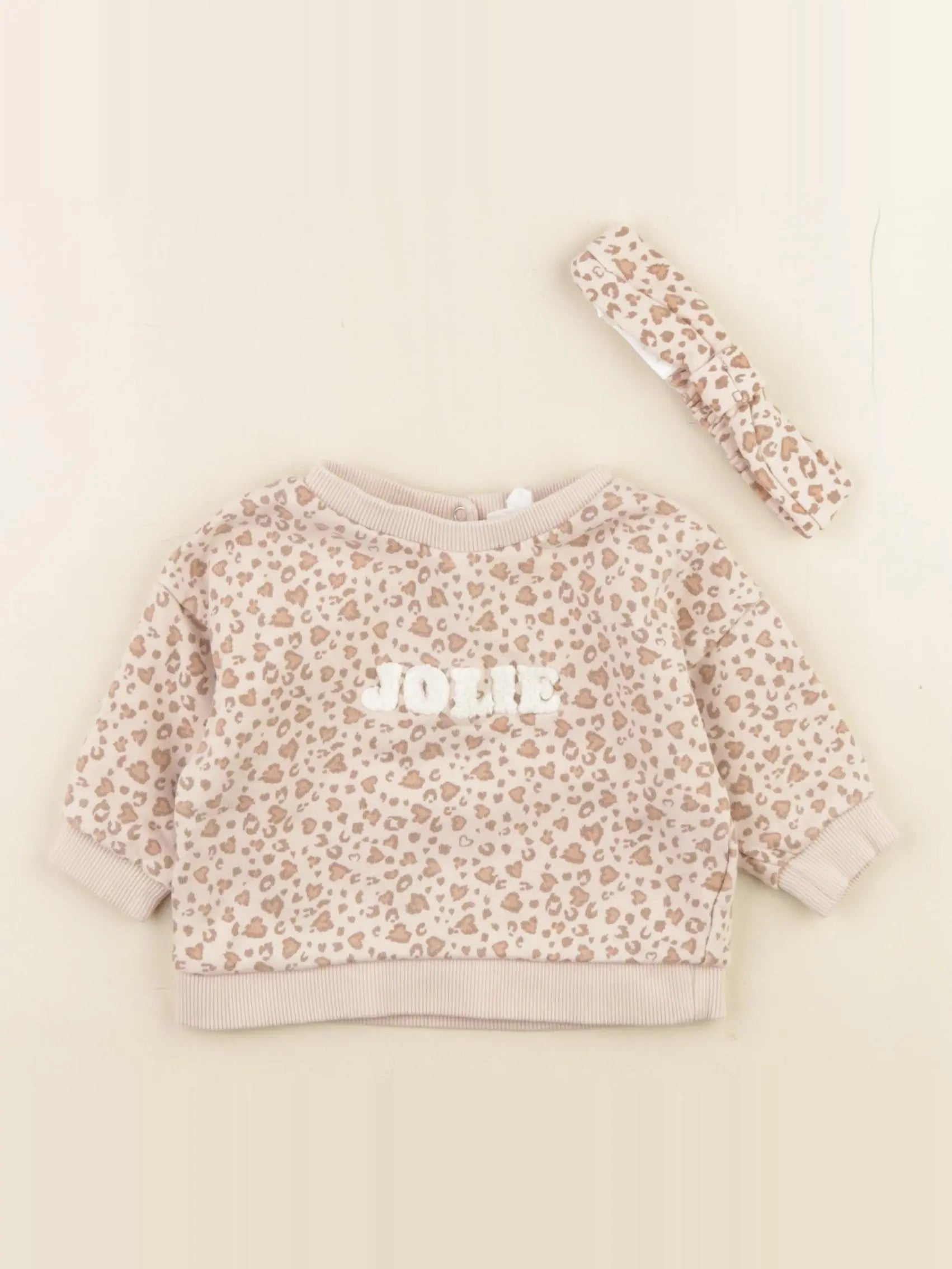 Vertbaudet - sweat rose - 6 mois