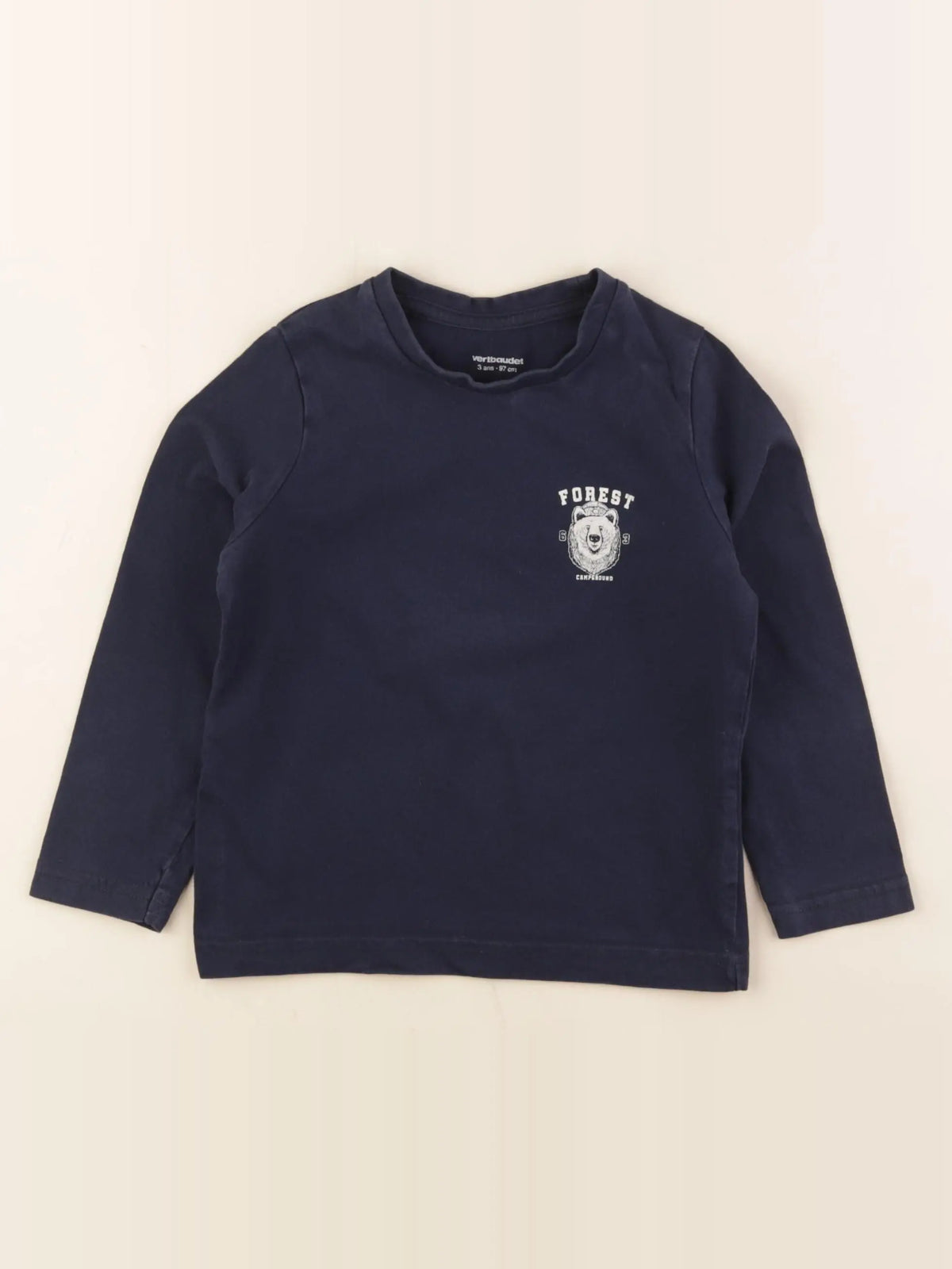 Vertbaudet - tee-shirt bleu - 3 ans