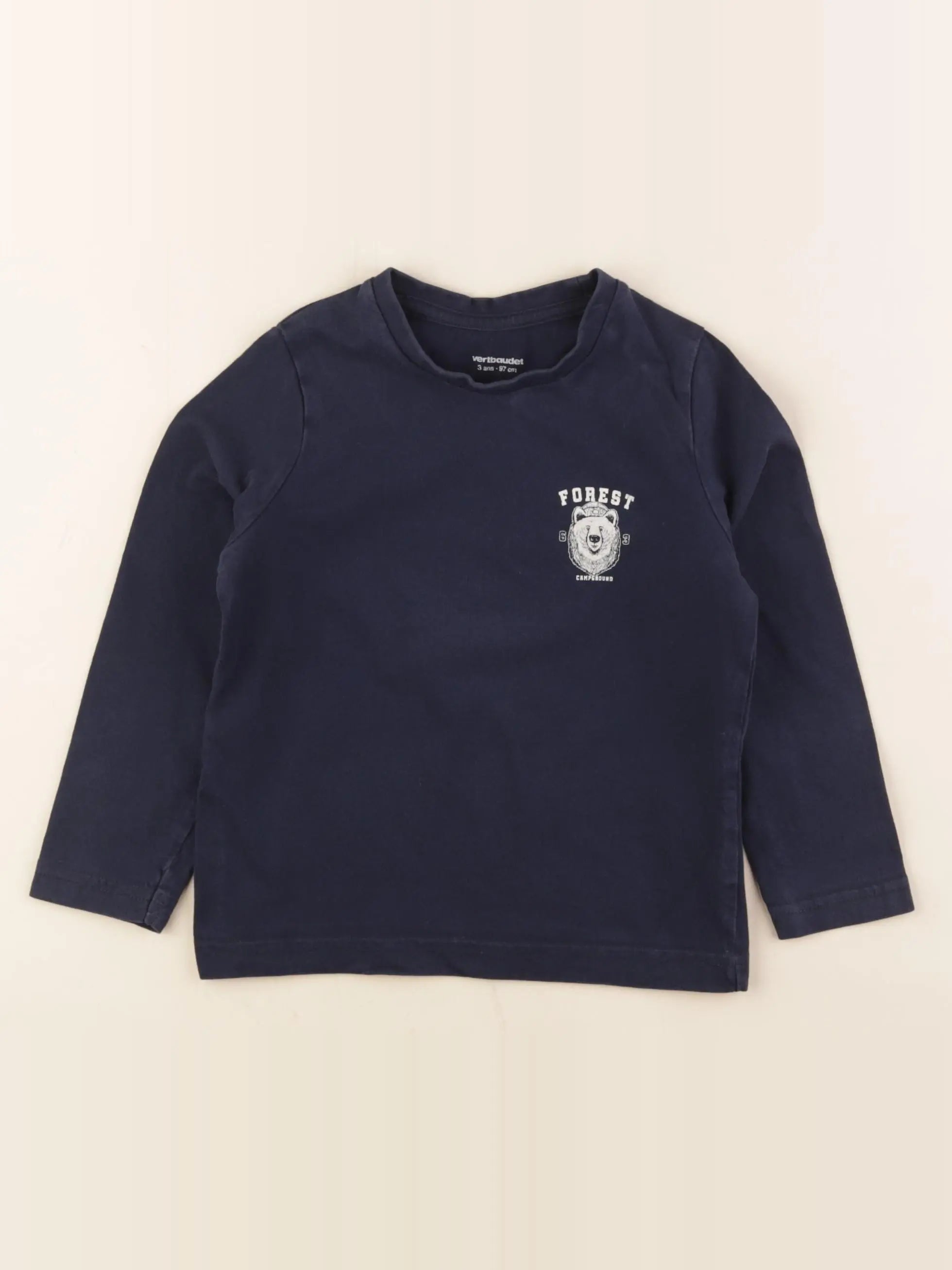 Vertbaudet - tee-shirt bleu - 3 ans