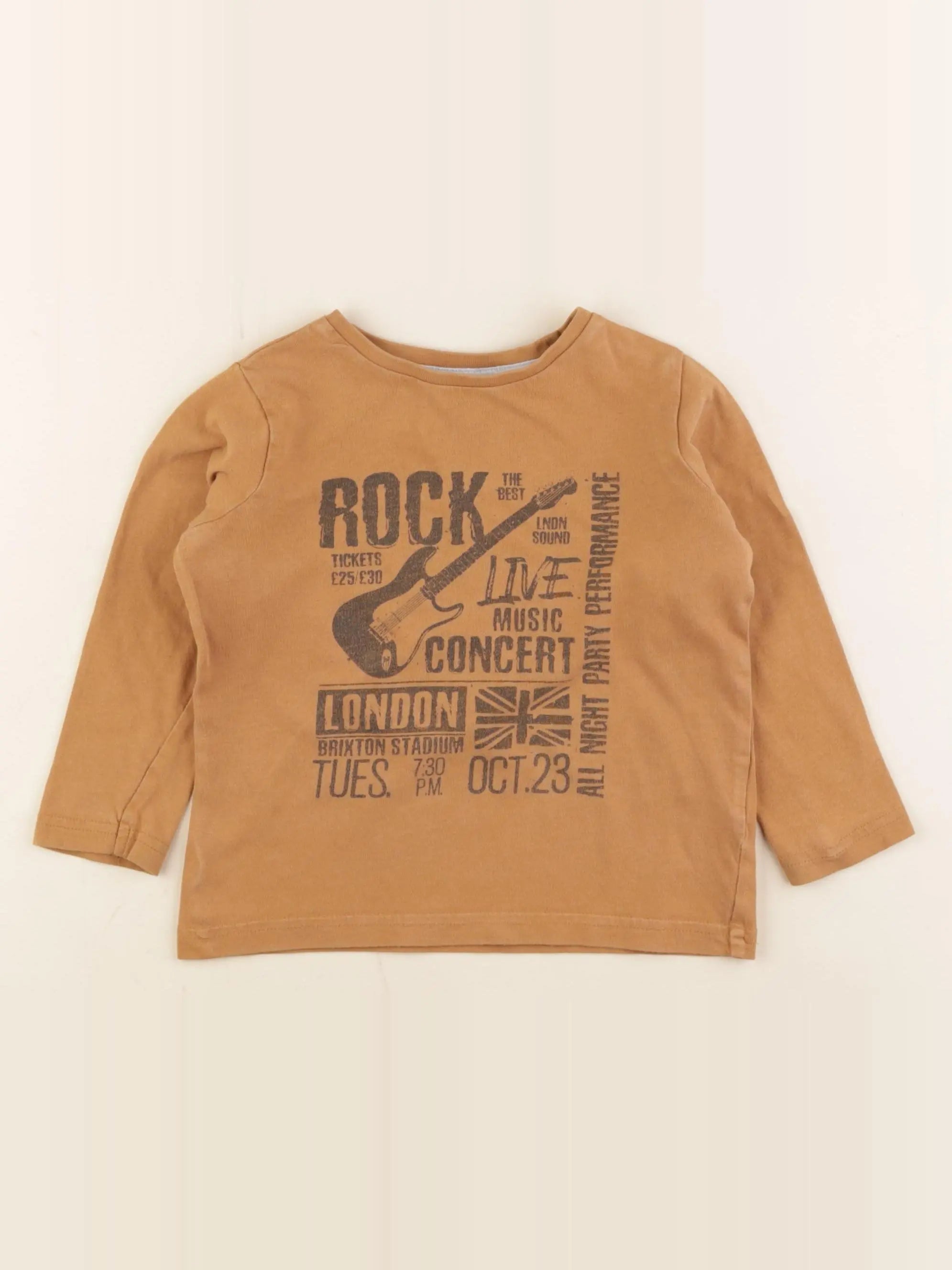Vertbaudet - tee-shirt marron - 3 ans