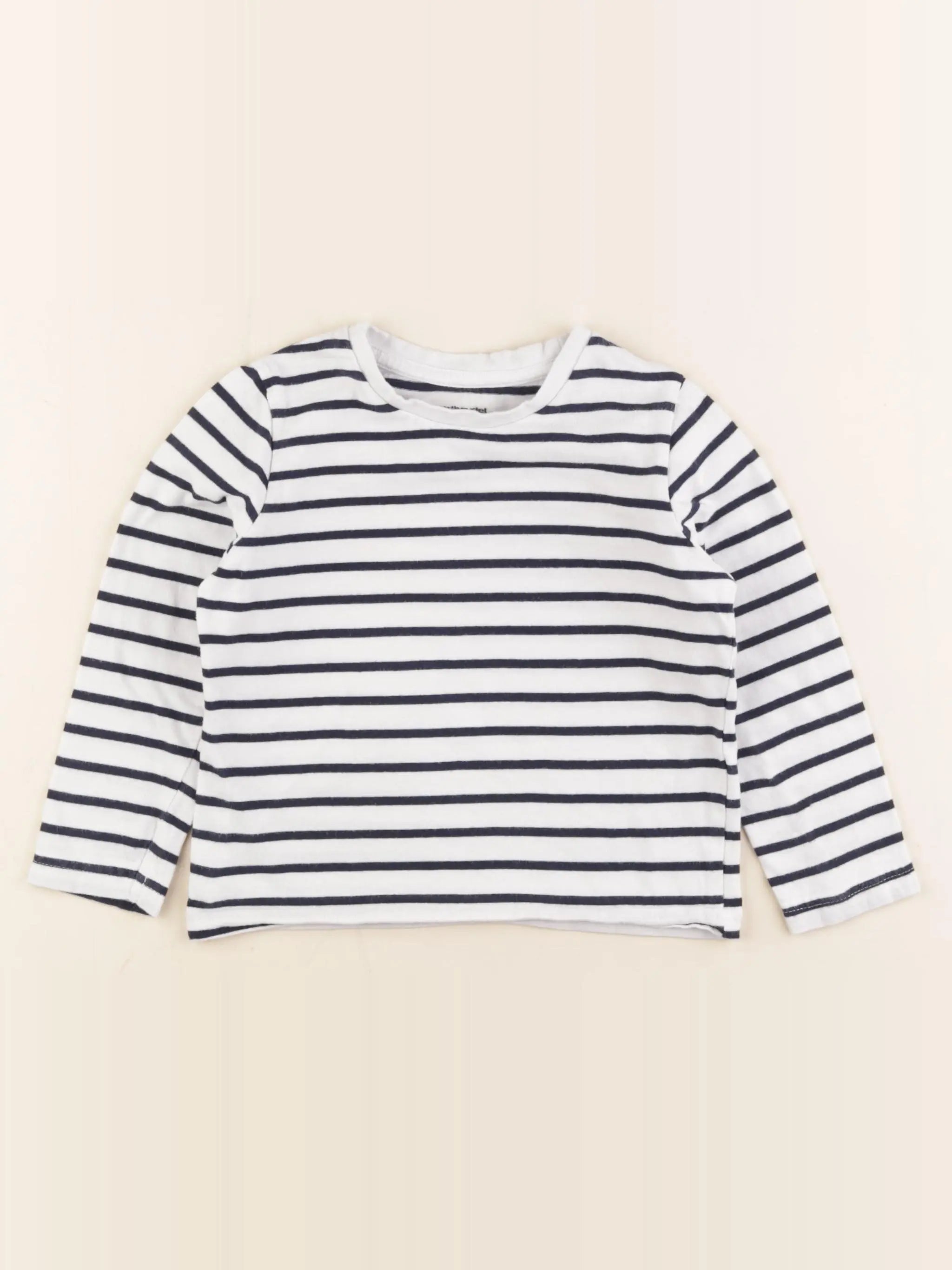 Vertbaudet - tee-shirt blanc, bleu - 3 ans