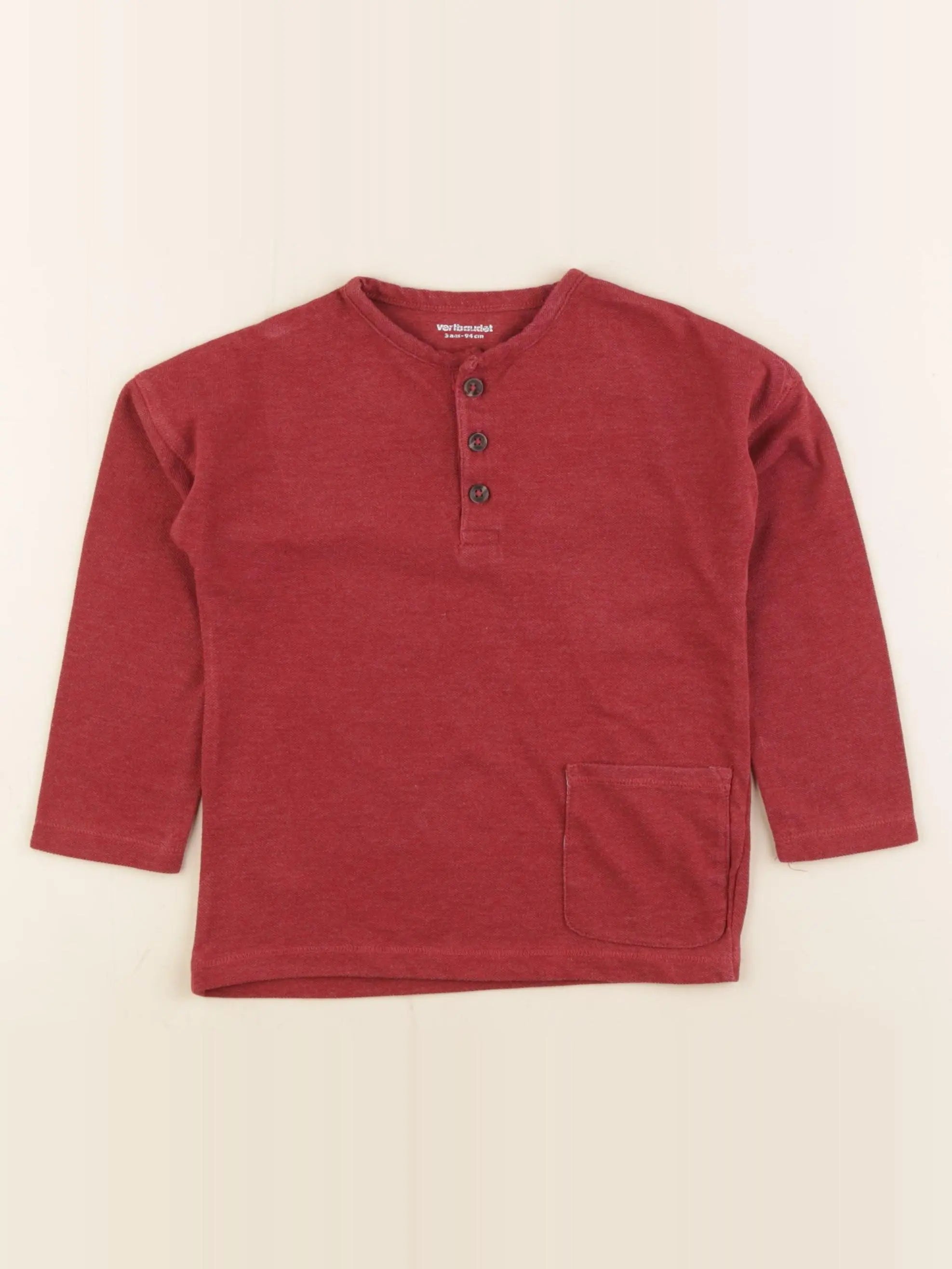 Vertbaudet - tee-shirt rouge - 3 ans