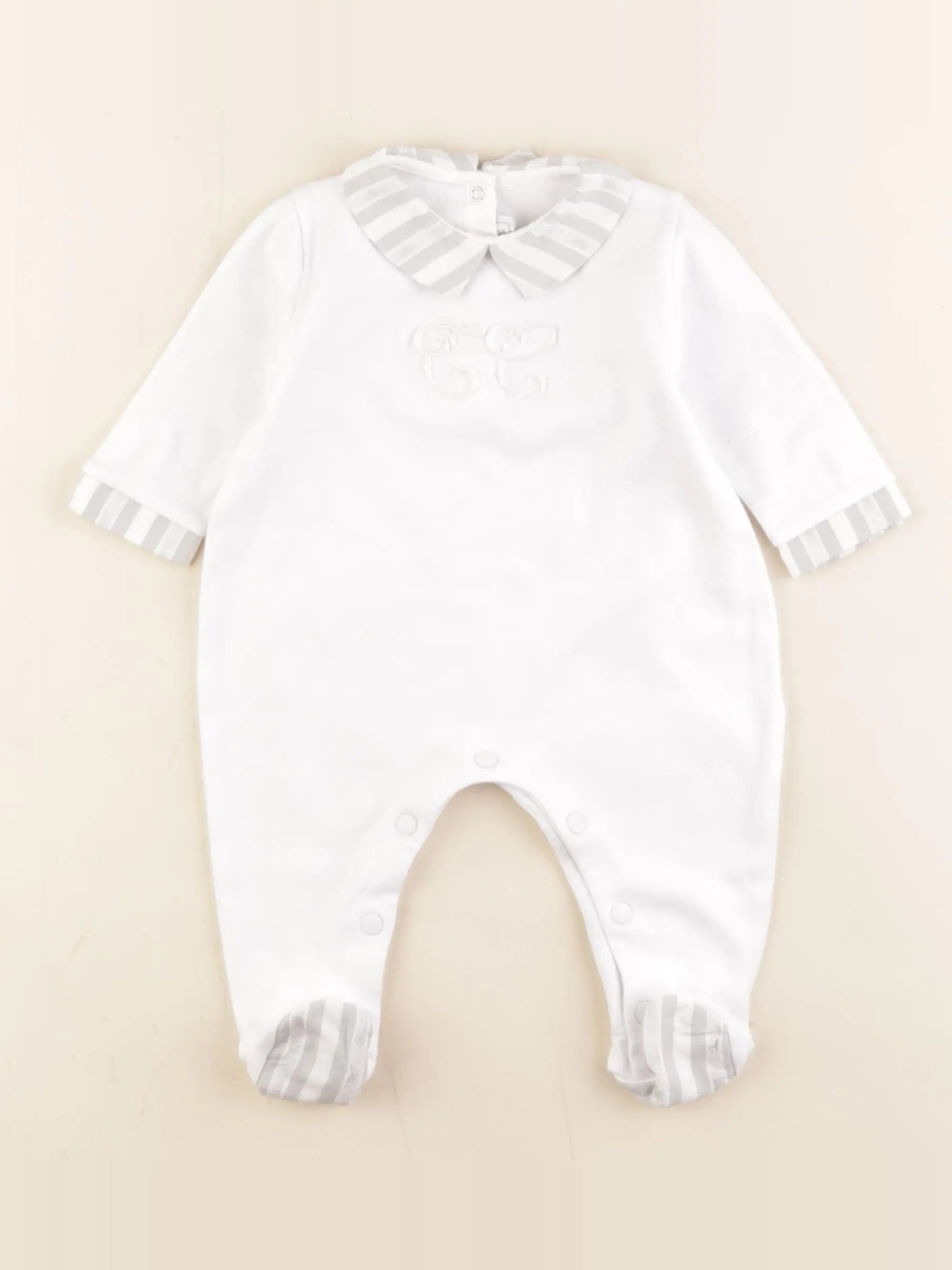 Tartine & Chocolat - pyjama coton blanc - 3 mois