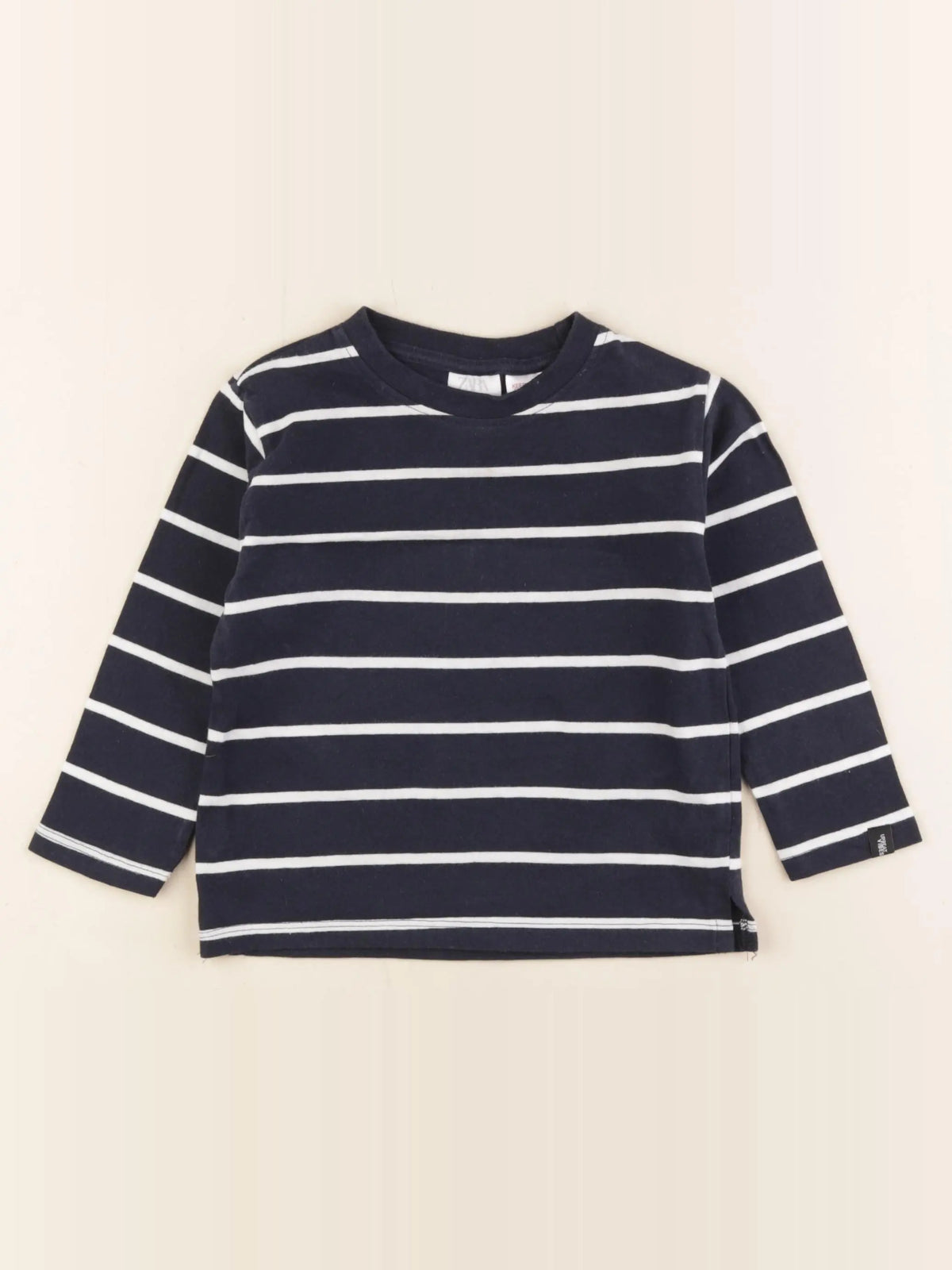 Zara - tee-shirt blanc, bleu - 18/24 mois