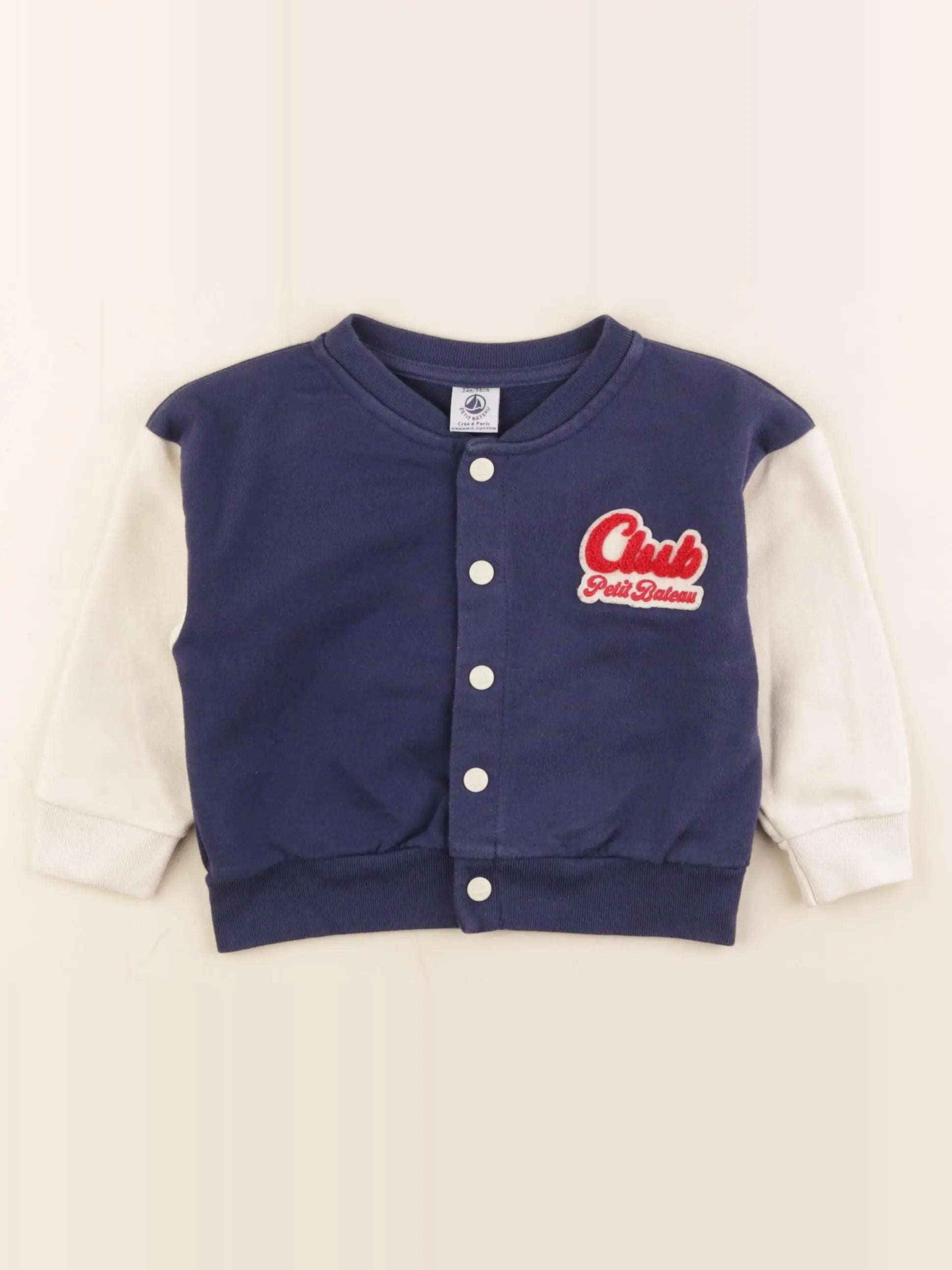 Petit Bateau - veste bleu, blanc - 24 mois