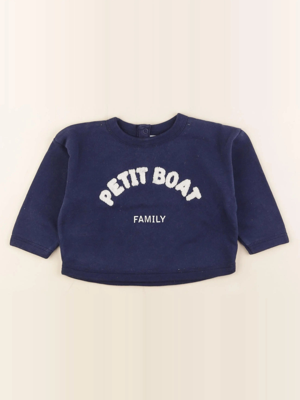 Petit Bateau - sweat bleu - 24 mois