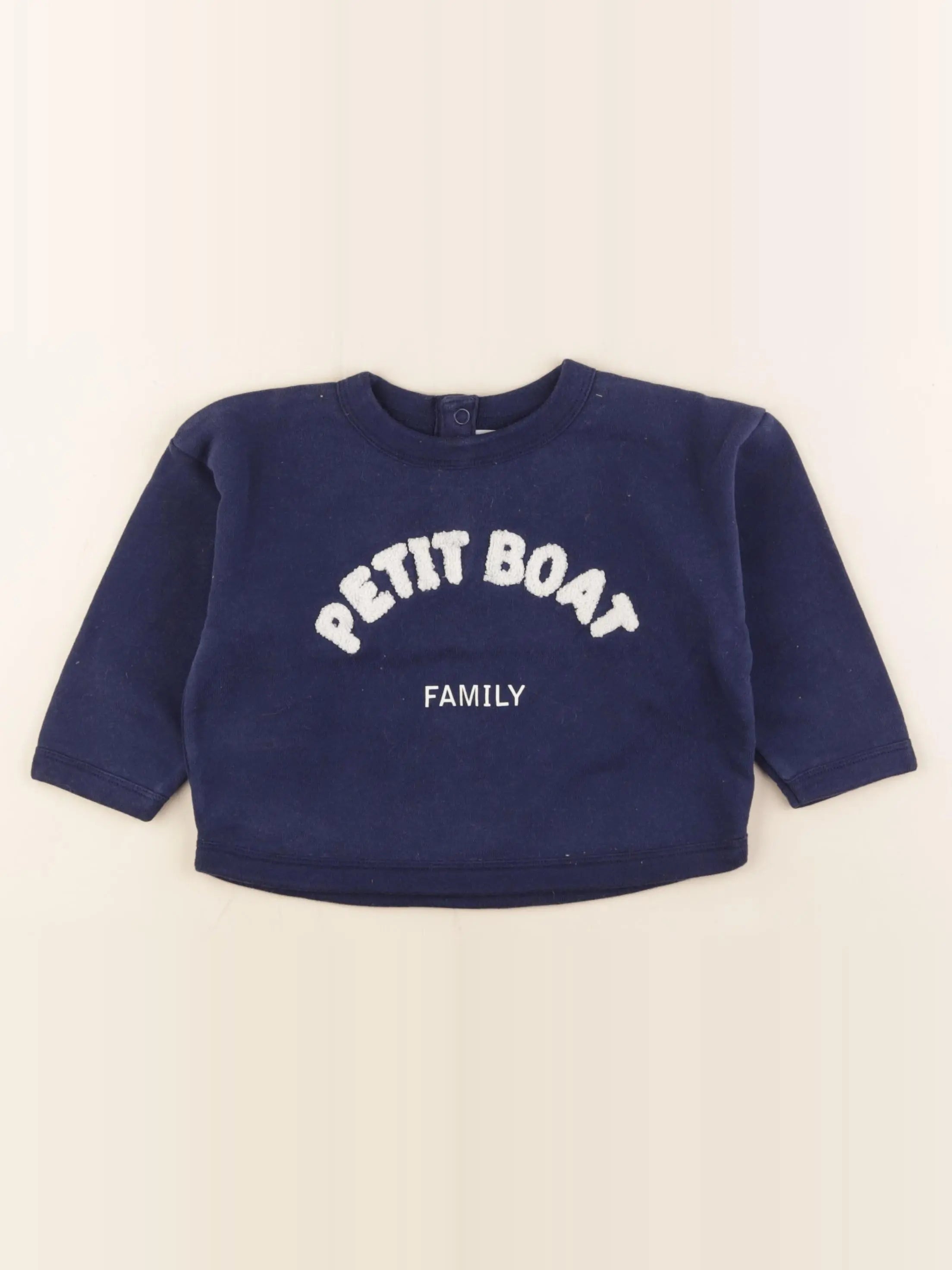 Petit Bateau - sweat bleu - 24 mois