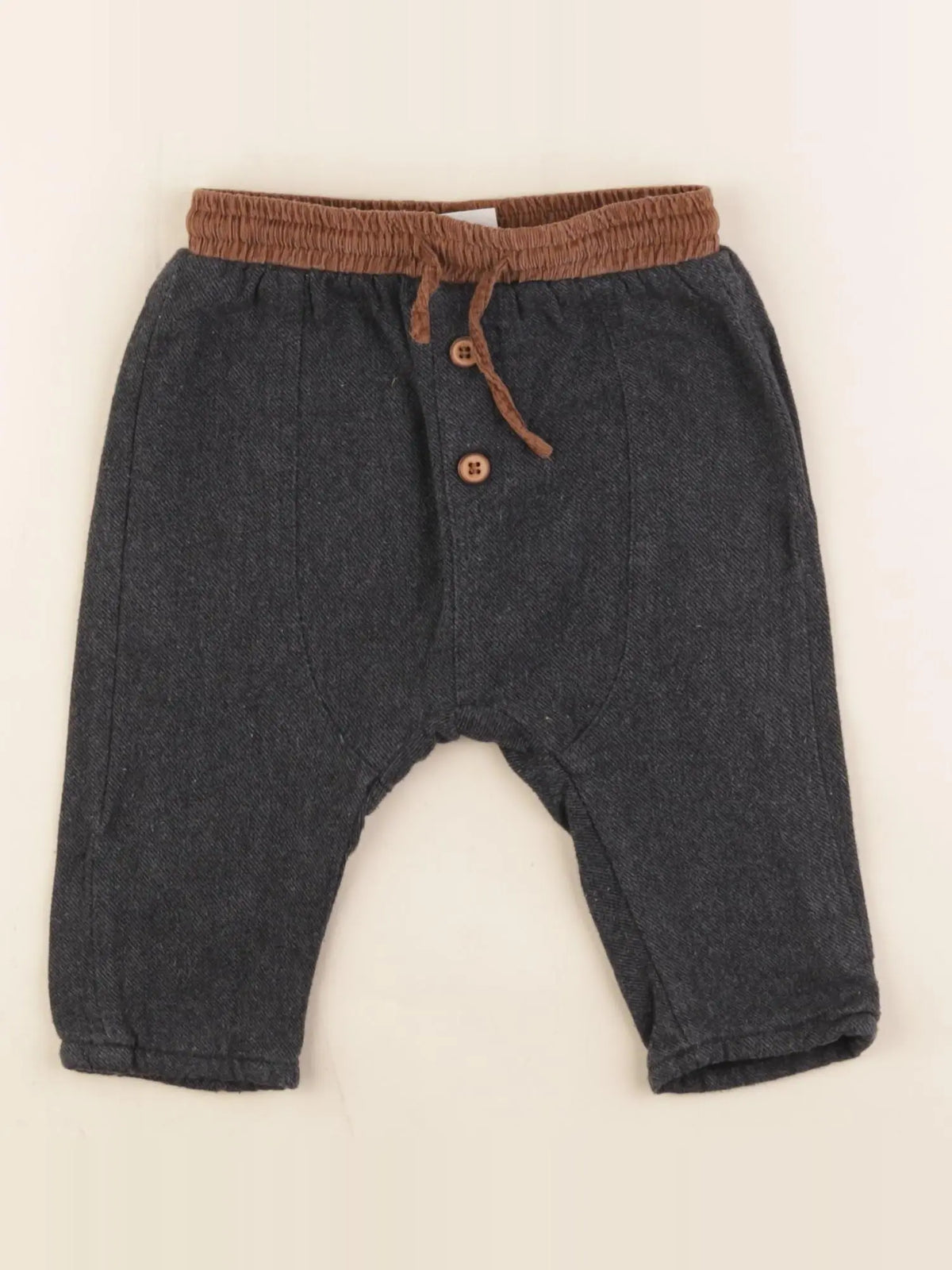 Zara - sarouel gris - 6/9 mois