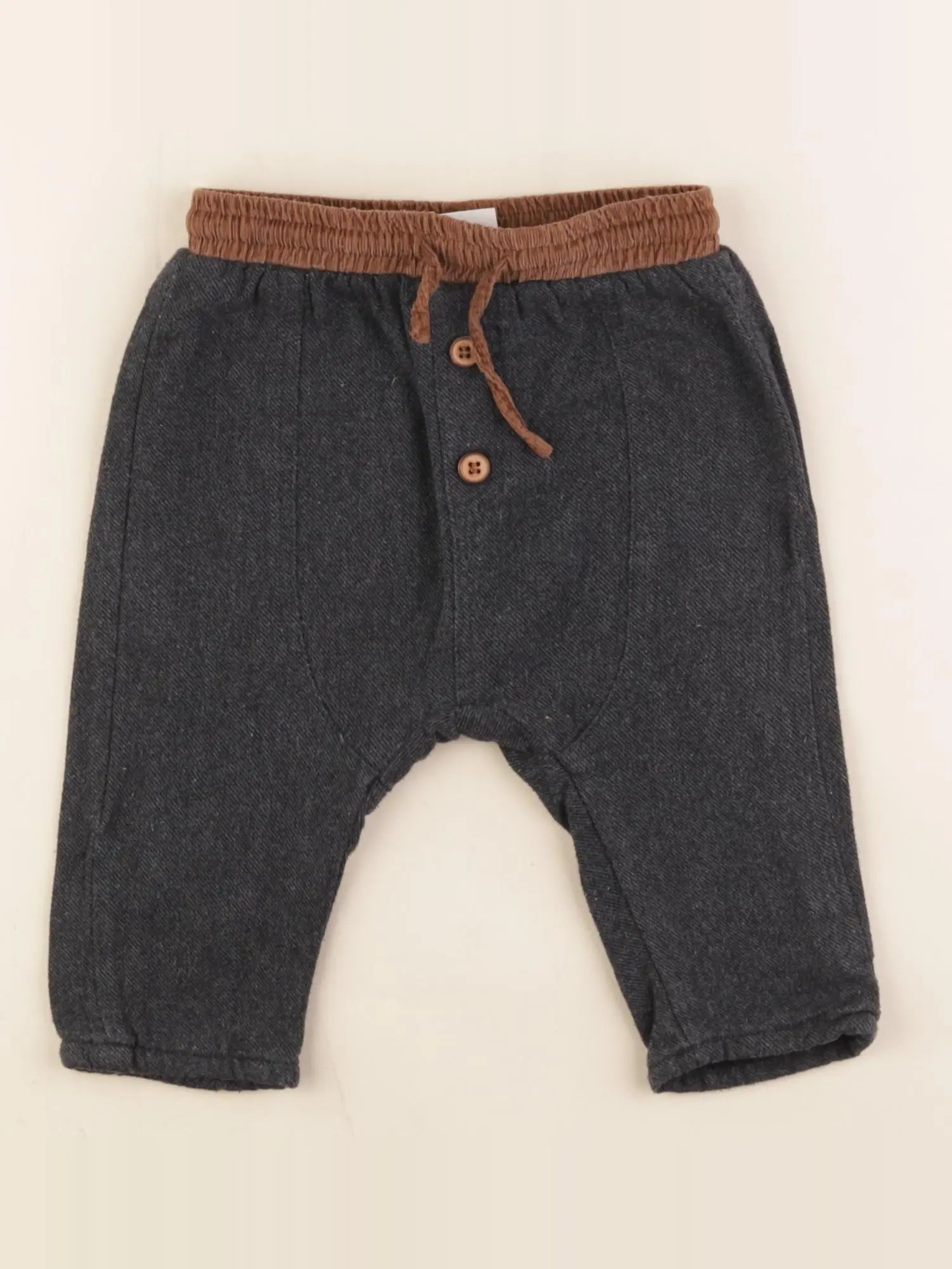 Zara - sarouel gris - 6/9 mois