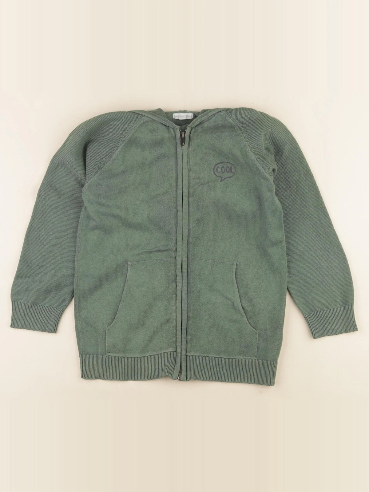 Vertbaudet - gilet vert - 8 ans