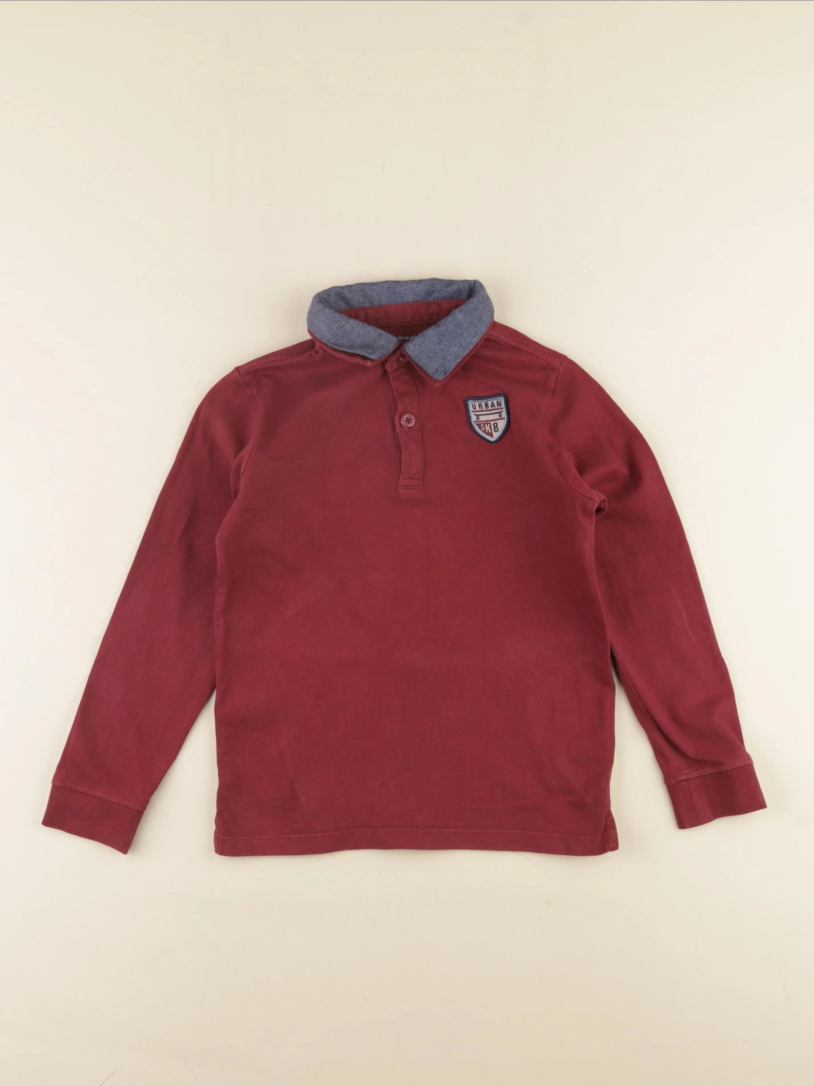 Vertbaudet - polo rouge - 8 ans