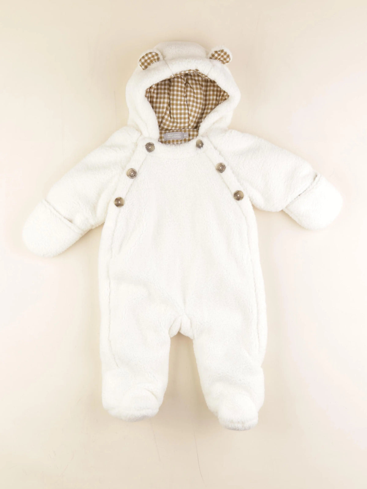 Boutchou - combi-pilote blanc - 6 mois