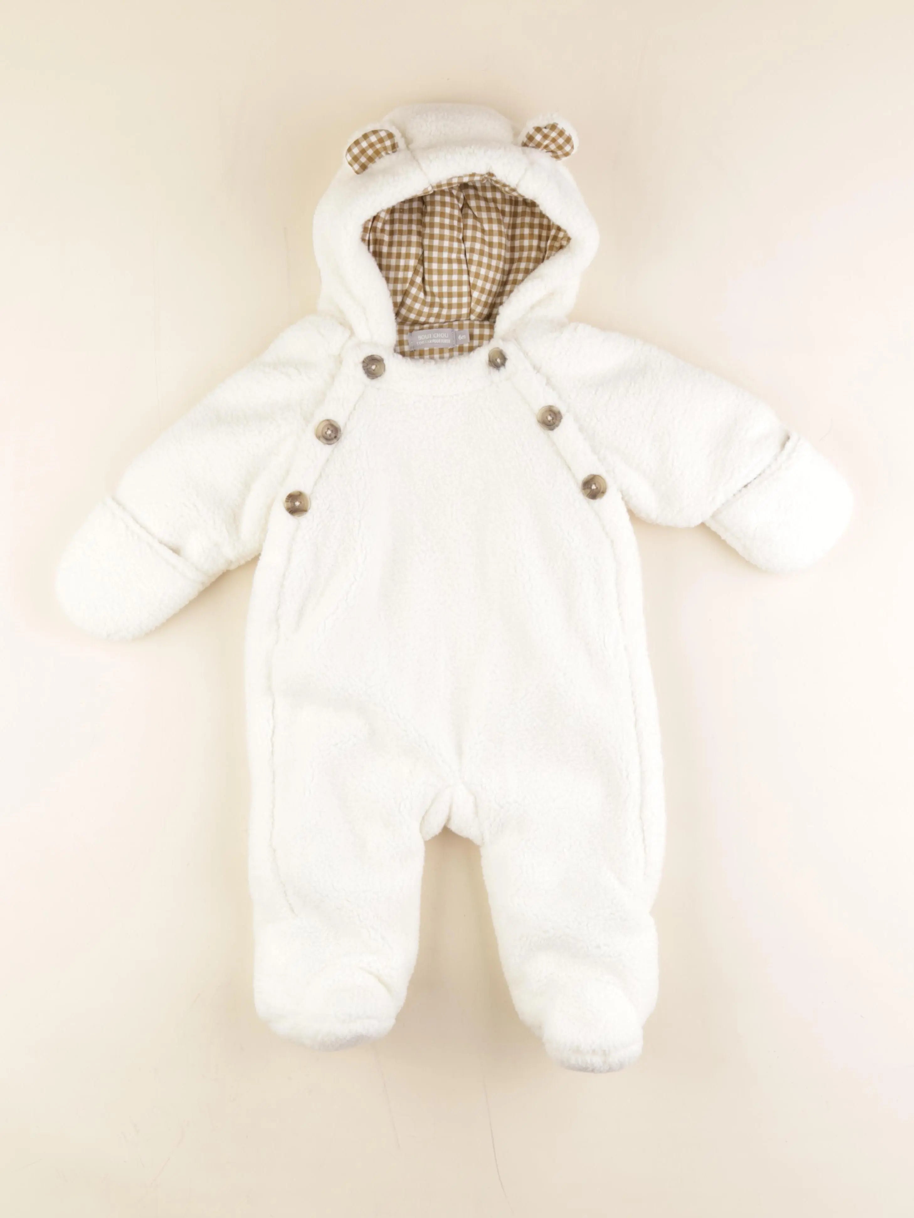 Boutchou - combi-pilote blanc - 6 mois