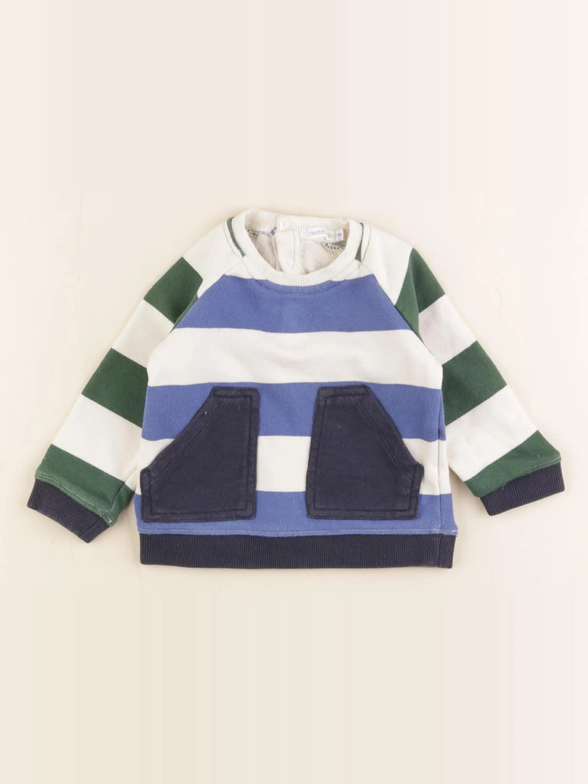 Boutchou - sweat multicolore - 12 mois