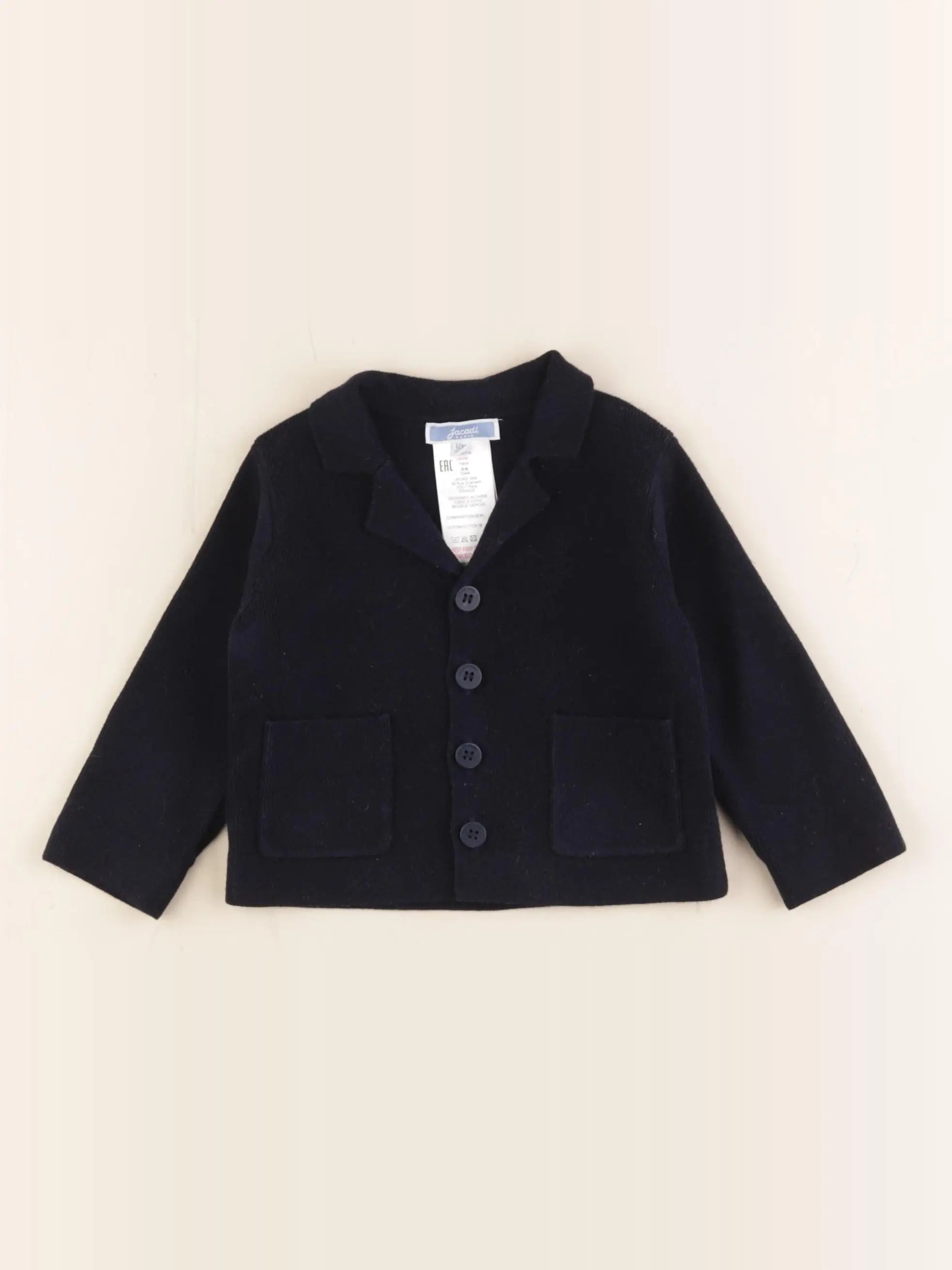 Jacadi - gilet bleu - 12 mois