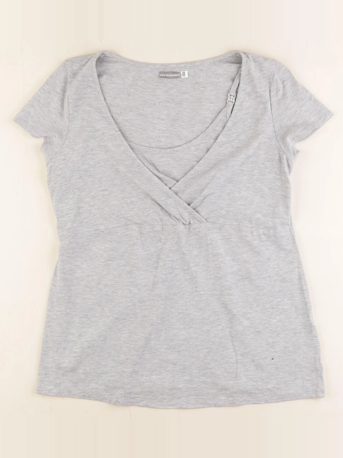 Vertbaudet - tee-shirt allaitement gris - 38 à 40