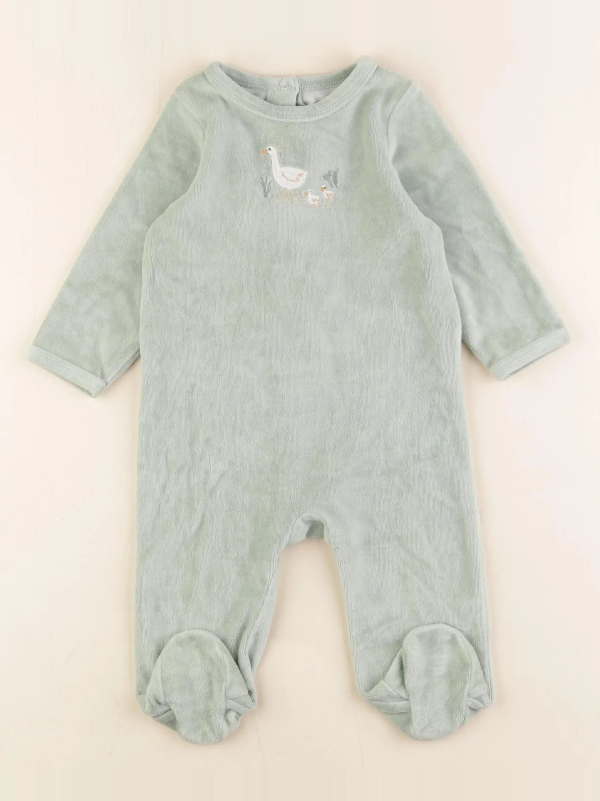 Bouchara - pyjama velours vert - 9 mois