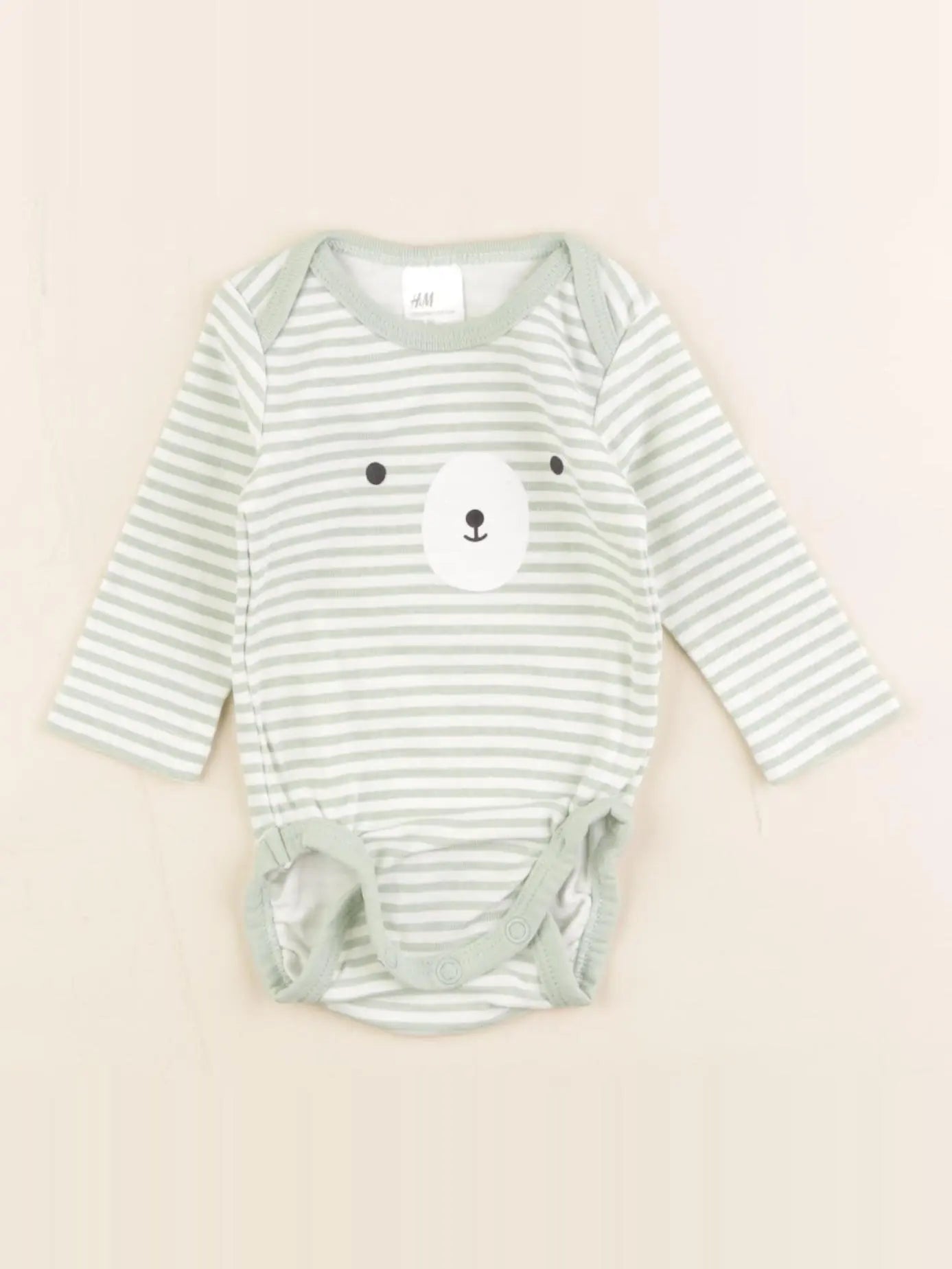 H&M - body vert - 0/1 mois