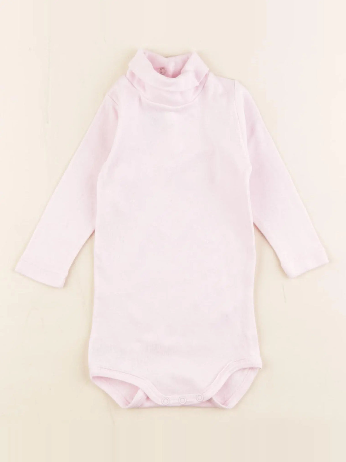 Petit Bateau - body à col rose - 6 mois