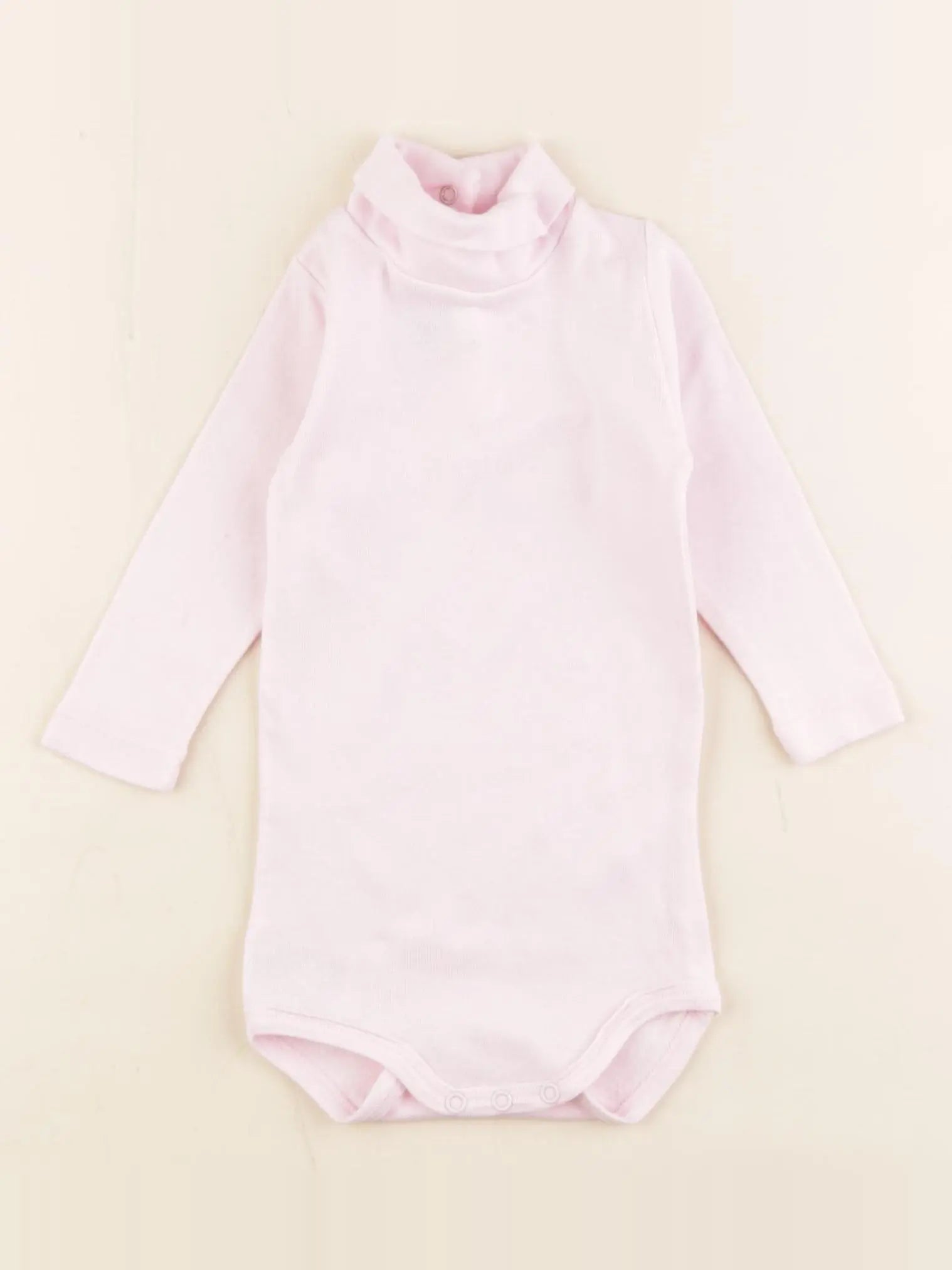 Petit Bateau - body à col rose - 6 mois