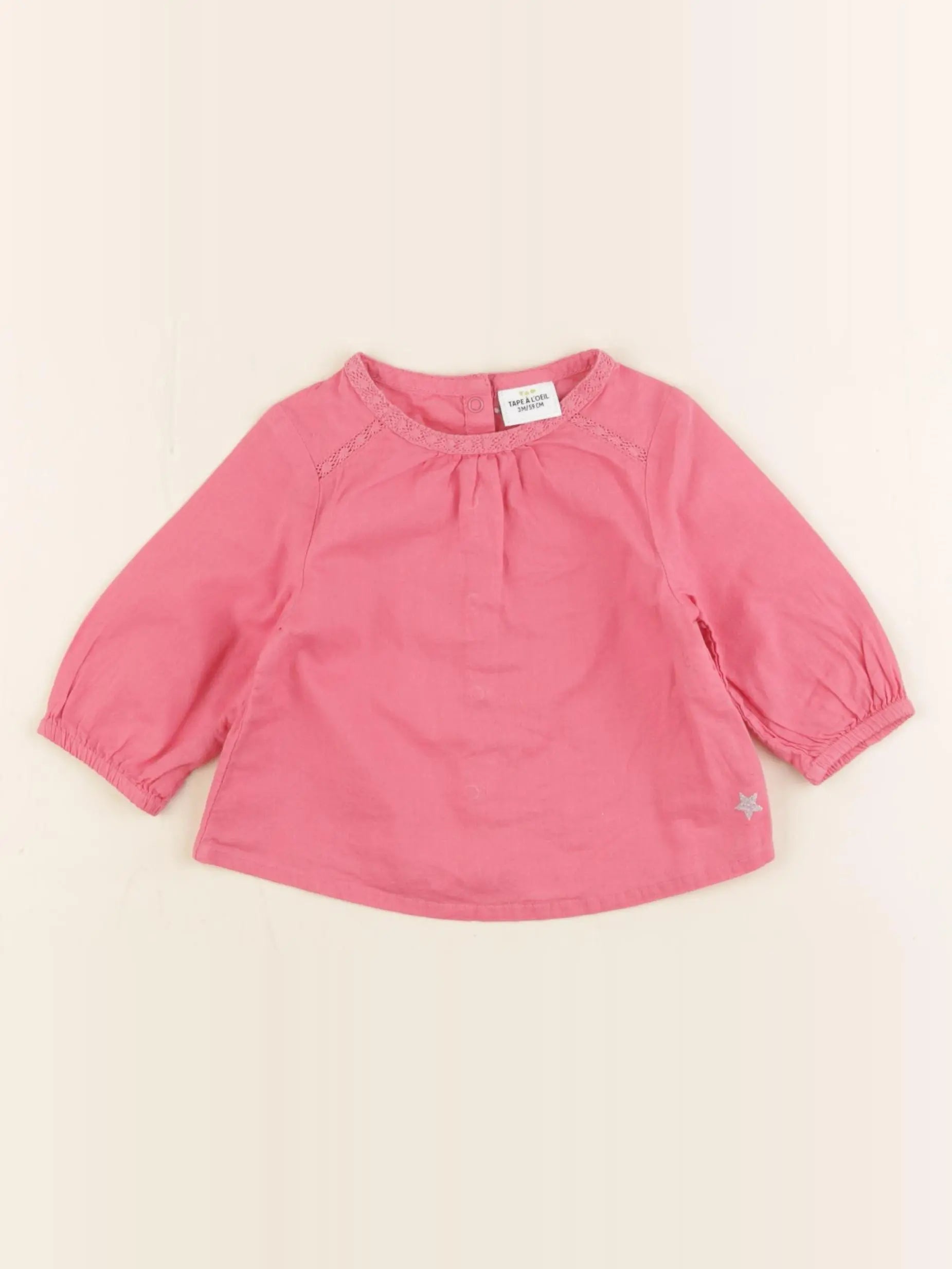 Tape à l'oeil - blouse rose - 3 mois