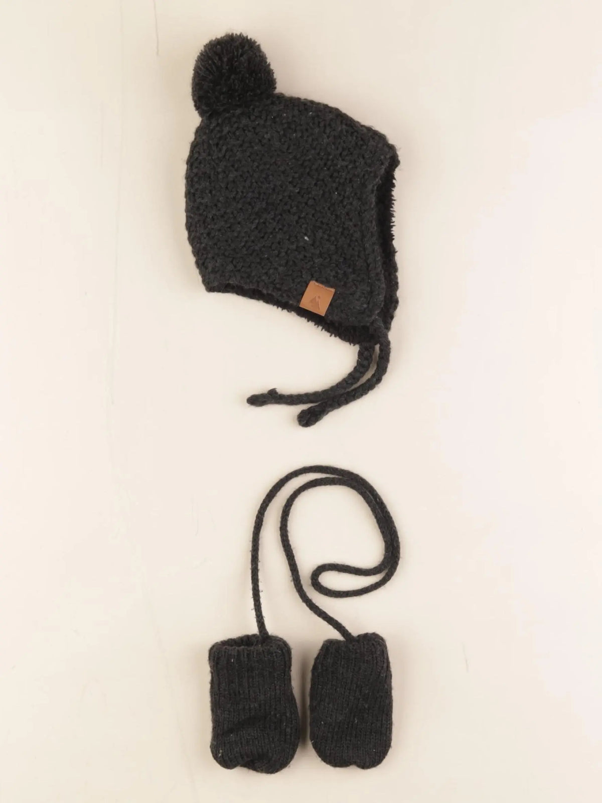 Tape à l'oeil - ensemble bonnet/moufles gris - 3/6 mois