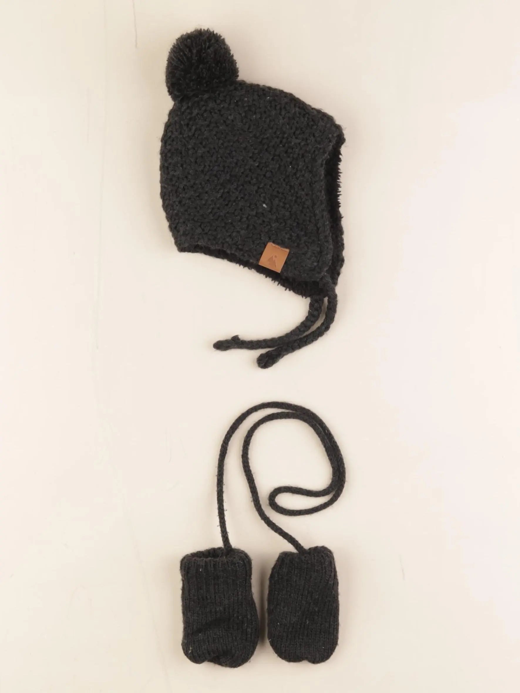 Tape à l'oeil - ensemble bonnet/moufles gris - 3/6 mois