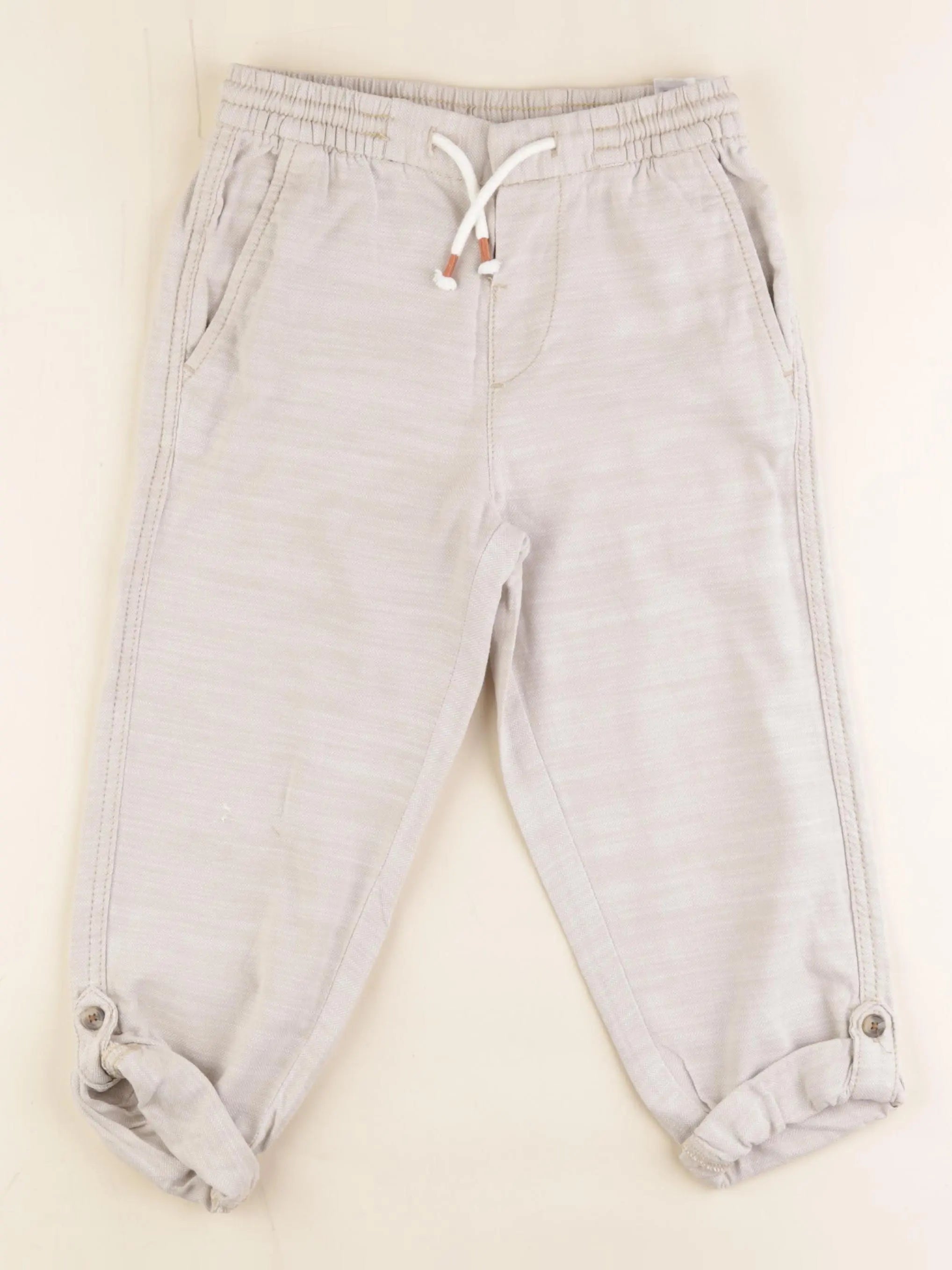 H&M - pantacourt beige - 6/7 ans