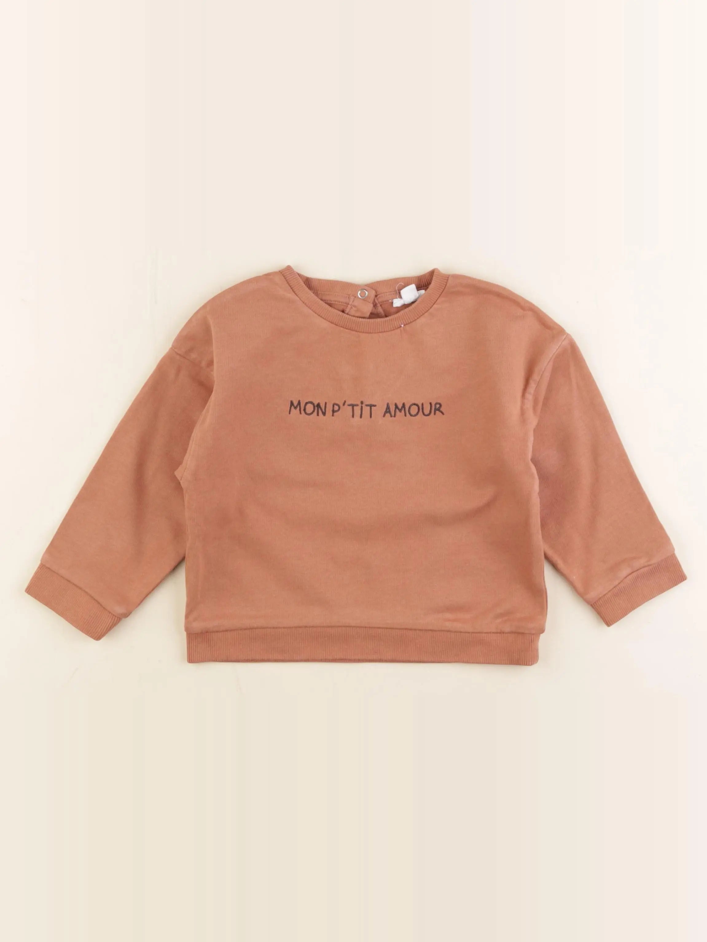 Vertbaudet - sweat marron - 2 ans
