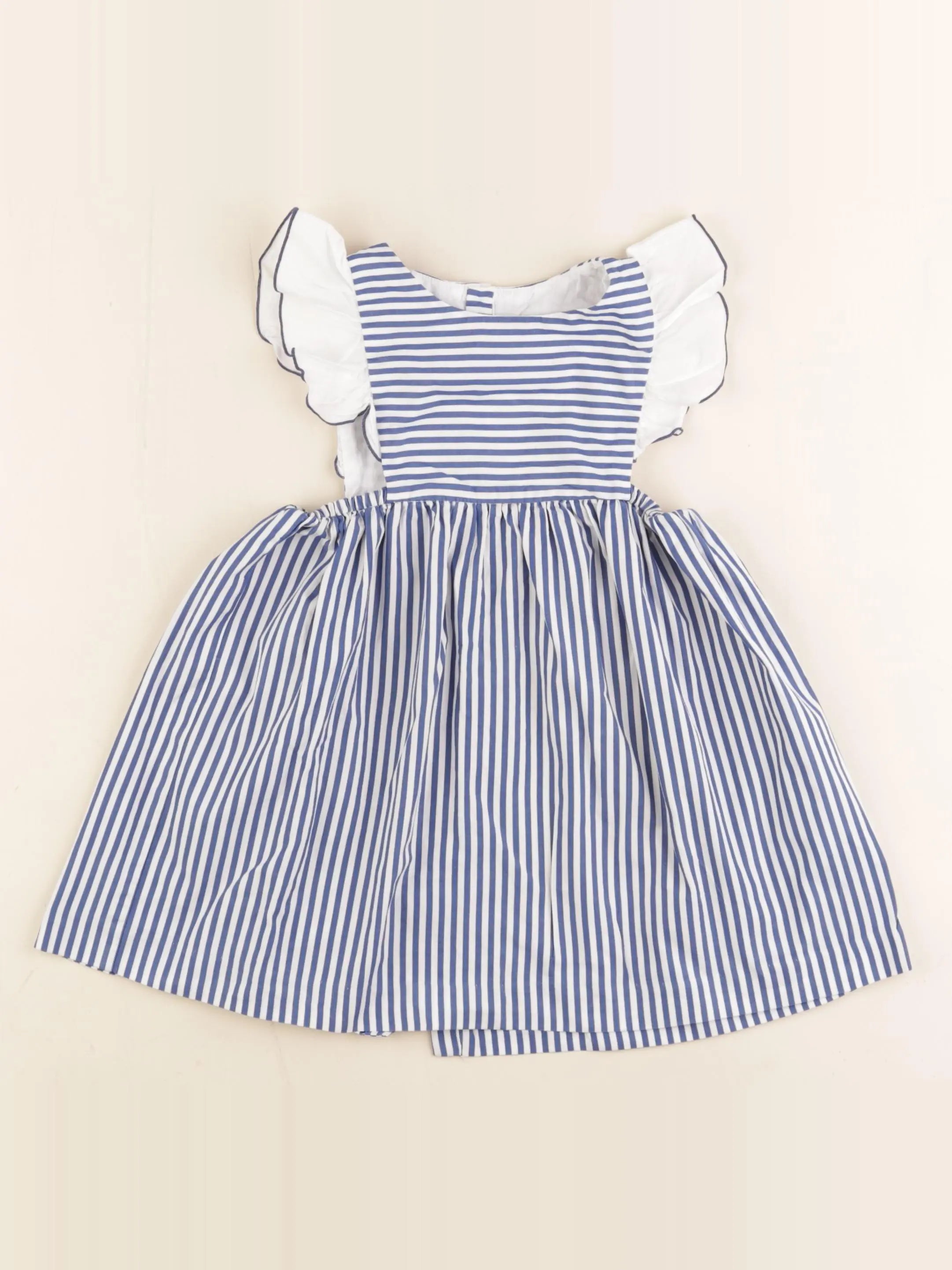 Jacadi - robe bleu, blanc - 2 ans