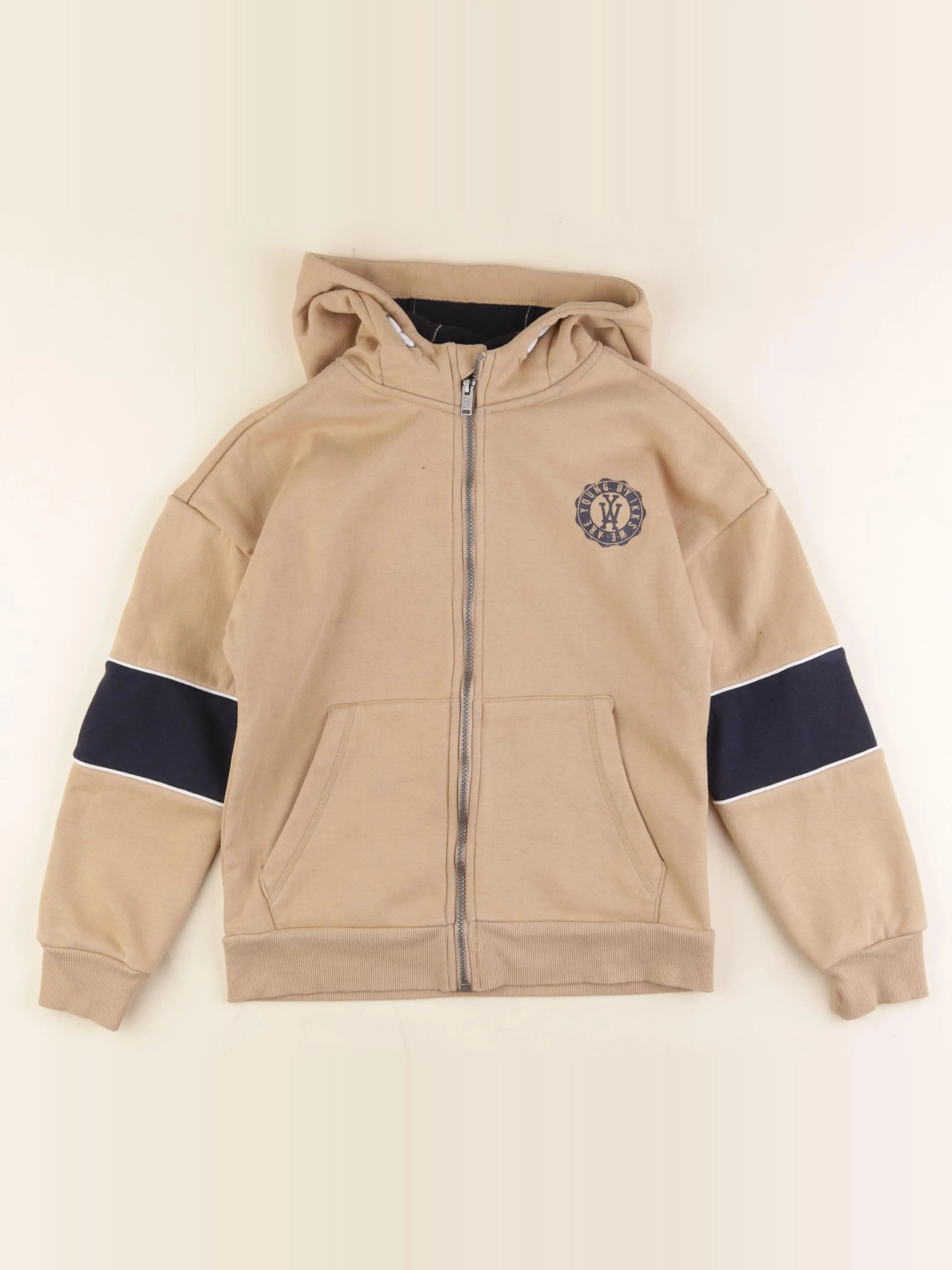 IKKS - sweat beige, bleu - 12 ans