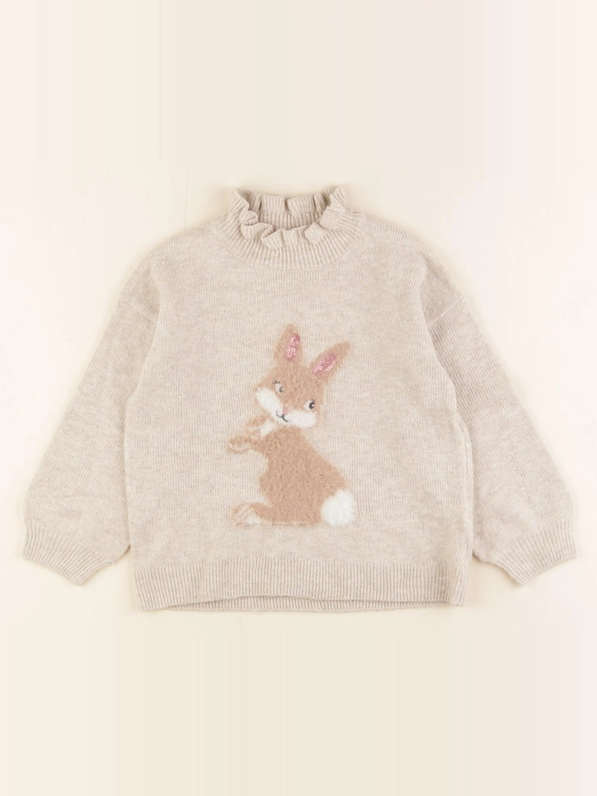 Vertbaudet - pull beige - 4 ans