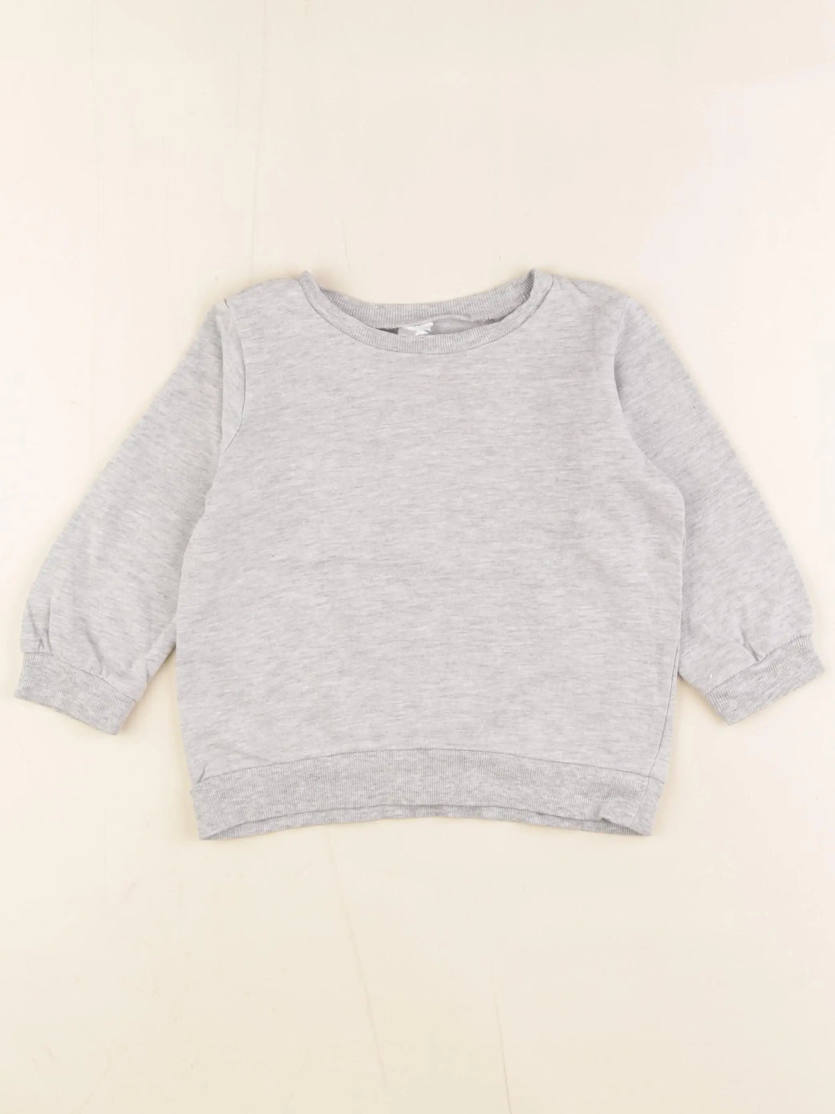 H&M - sweat coton gris - 18/24 mois