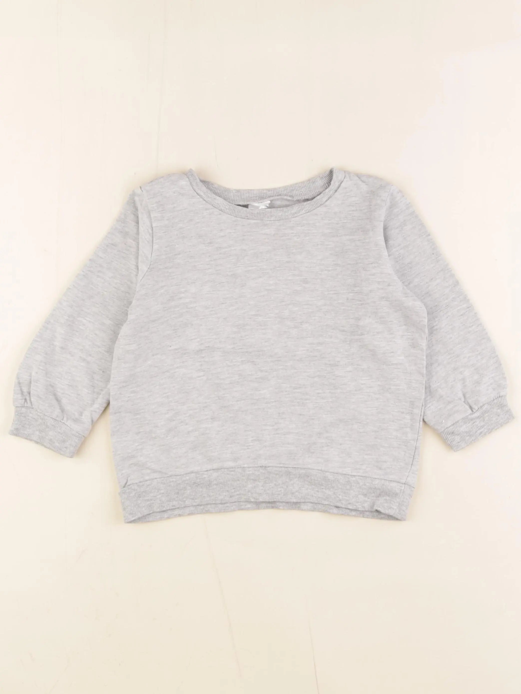 H&M - sweat coton gris - 18/24 mois