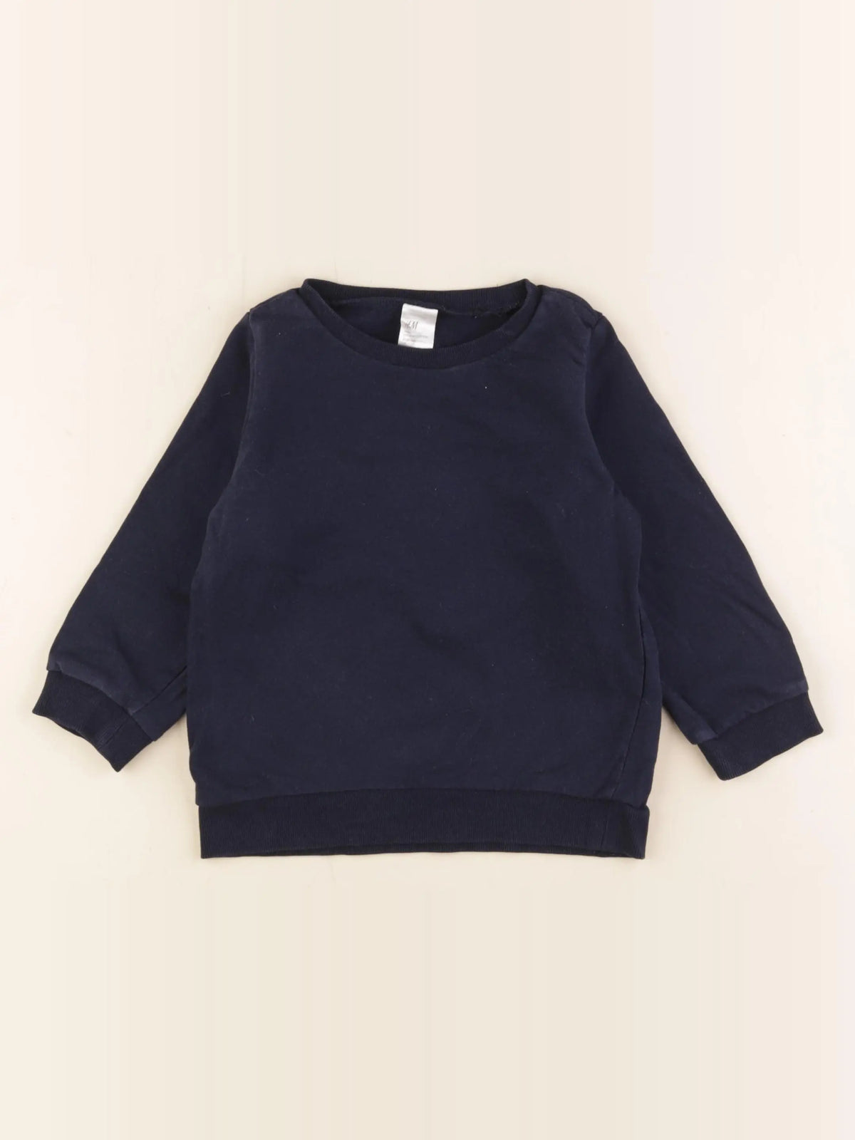 H&M - sweat coton bleu - 18/24 mois