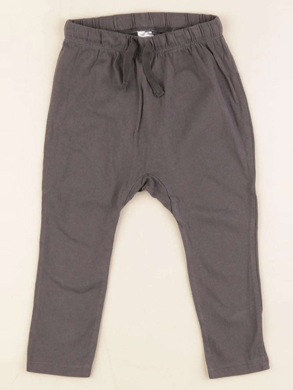 H&M - sarouel coton taupe - 18/24 mois