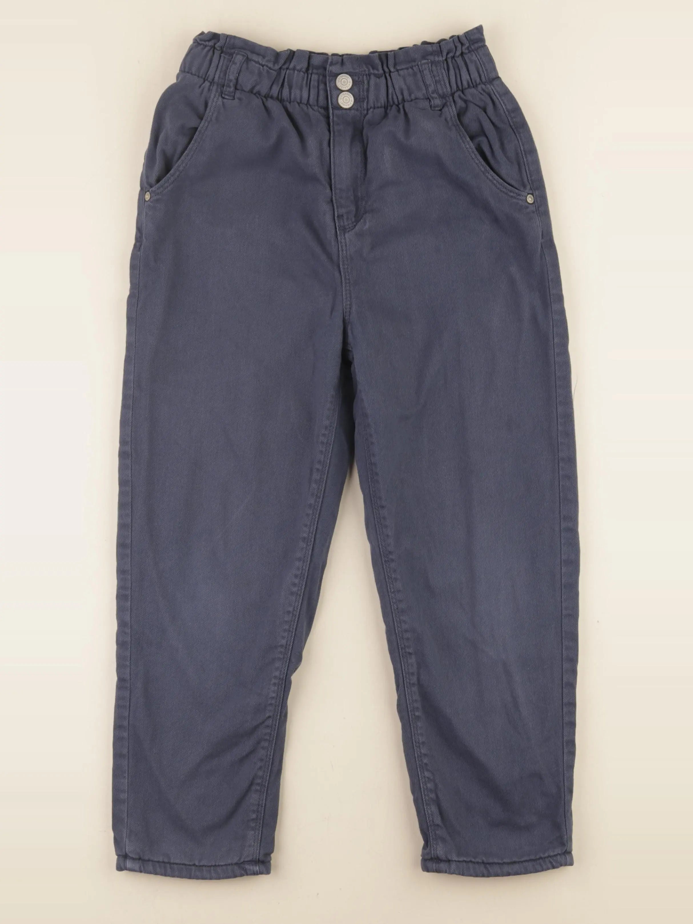 Vertbaudet - jean doublé bleu - 8 ans