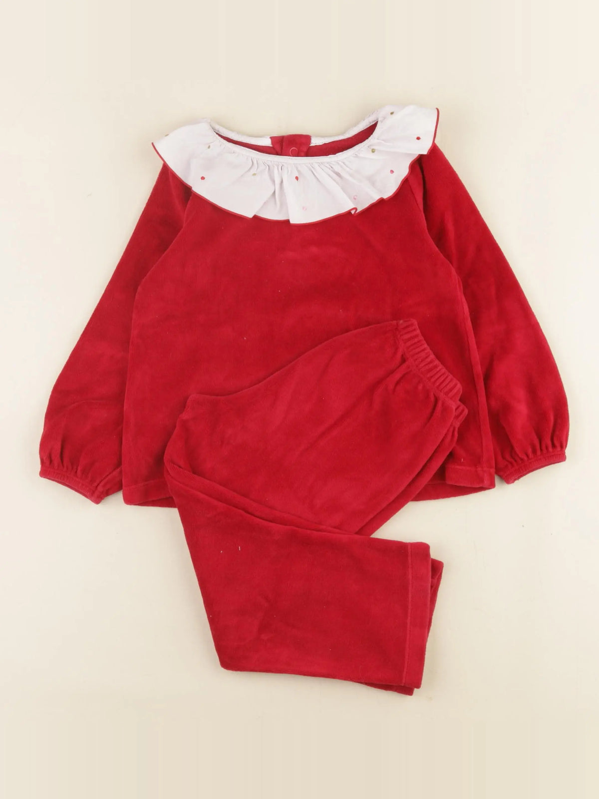 Jacadi - pyjama velours rouge - 3 ans