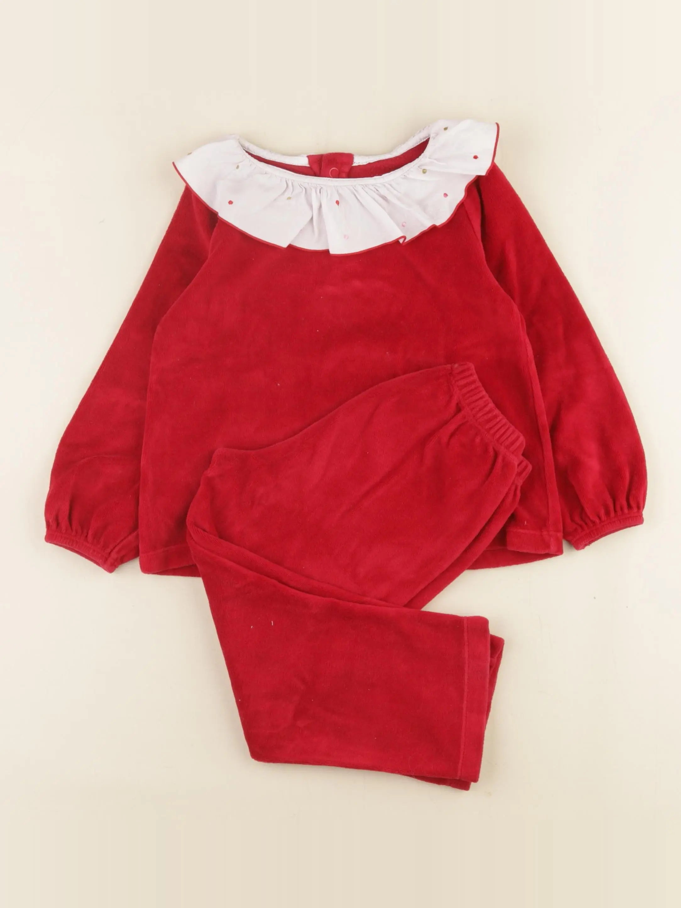 Jacadi - pyjama velours rouge - 3 ans