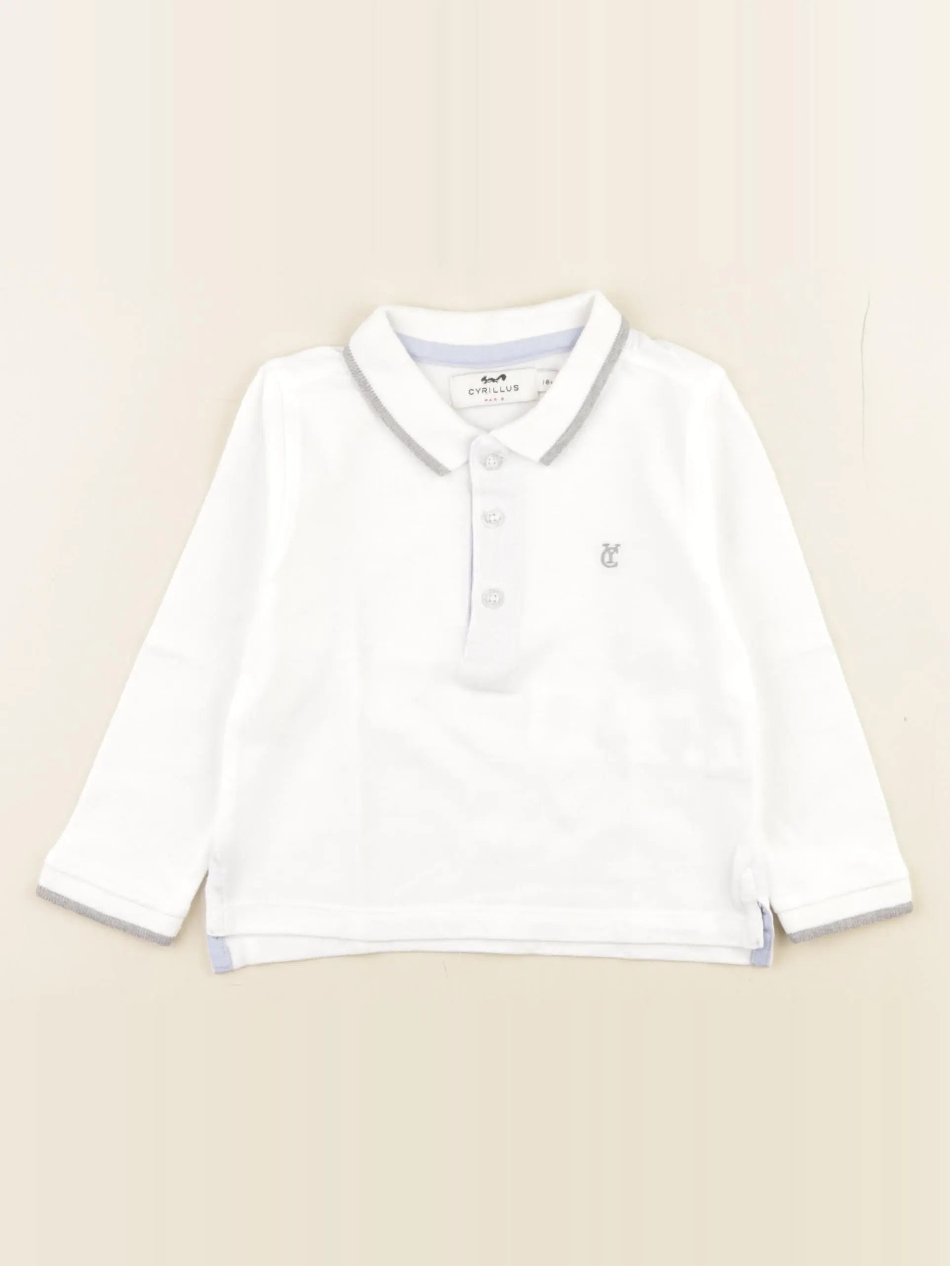 Cyrillus - polo blanc - 18 mois