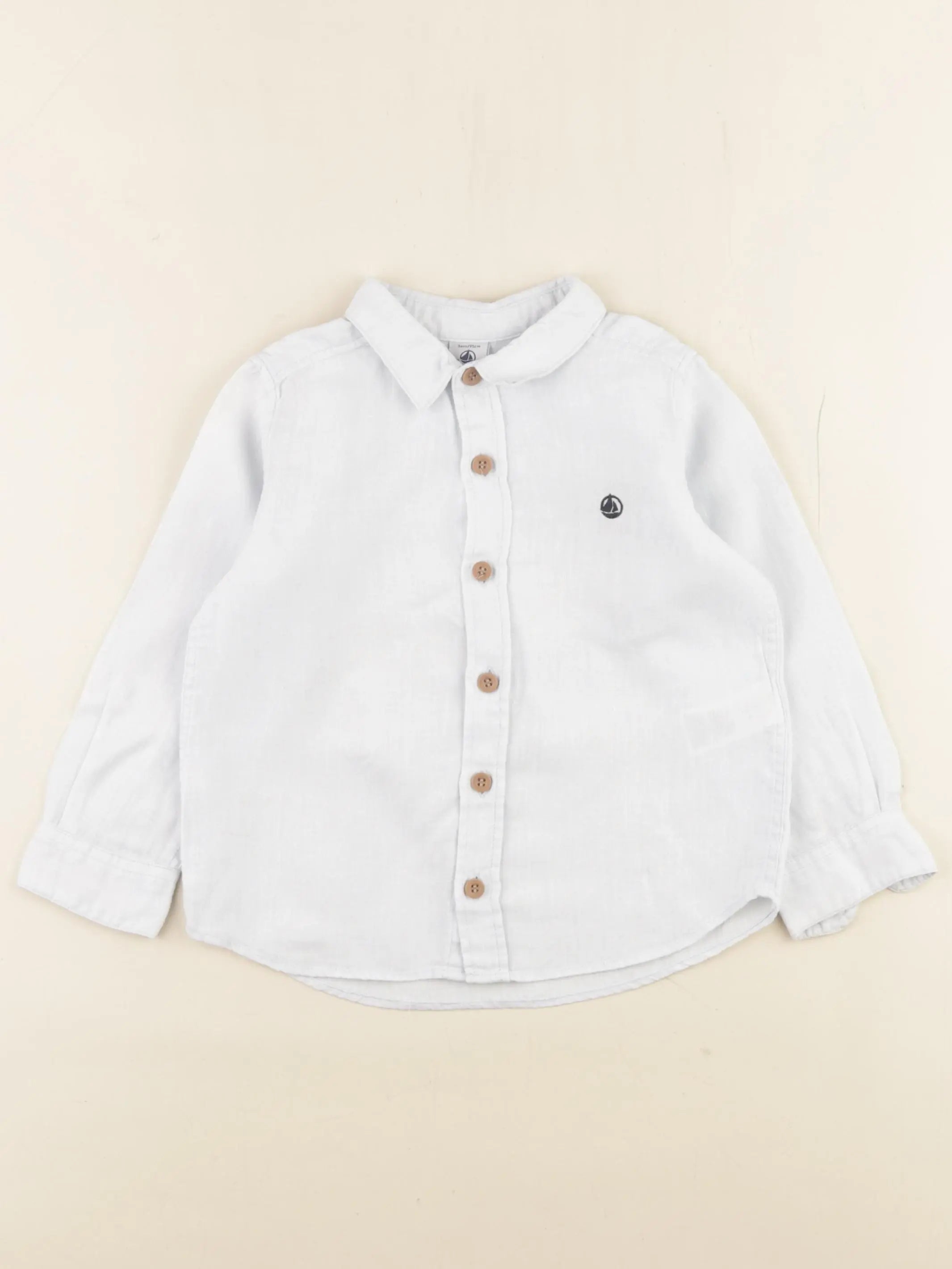 Petit Bateau - chemise bleu - 3 ans