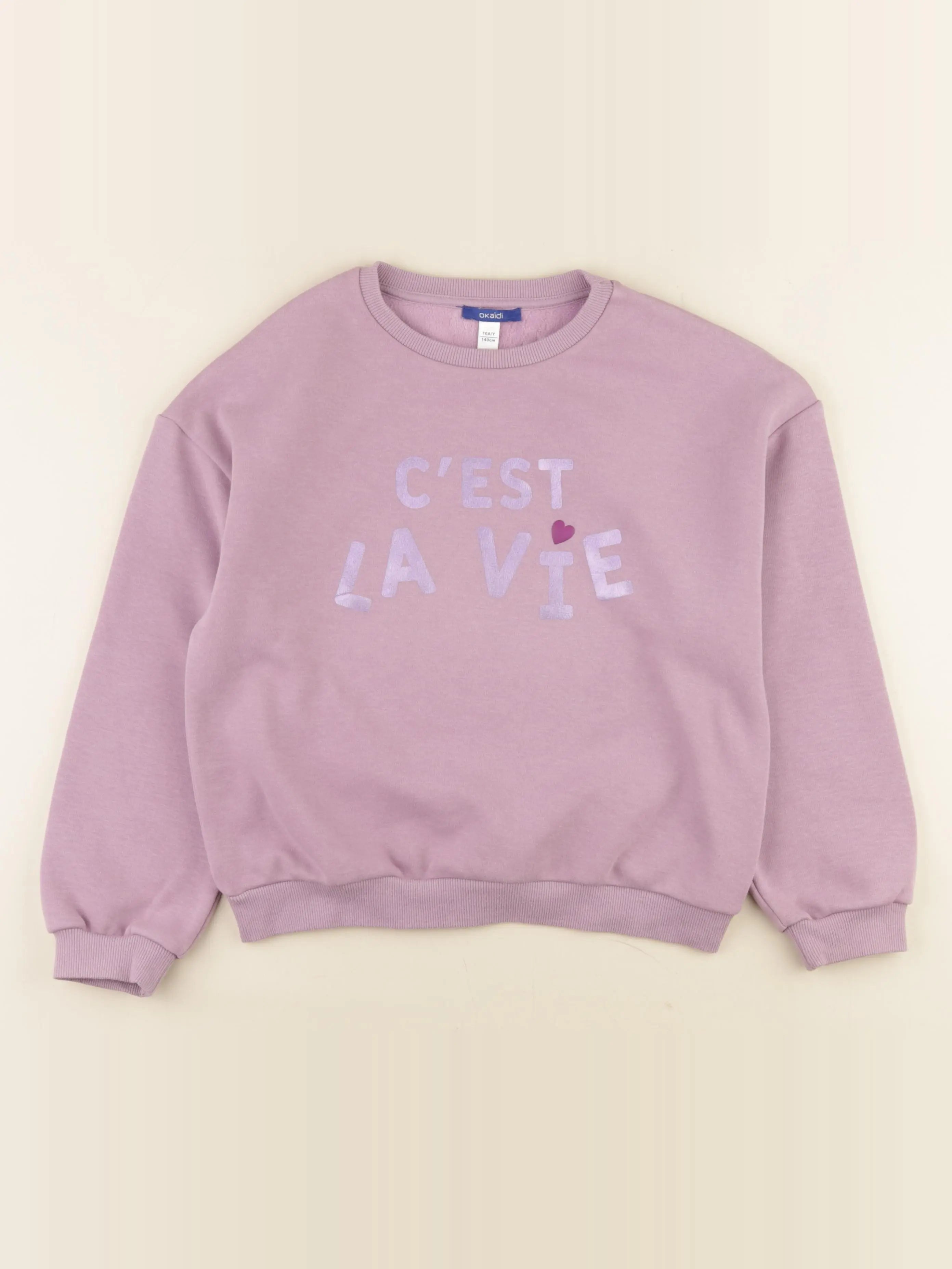 Okaidi - sweat violet - 10 ans